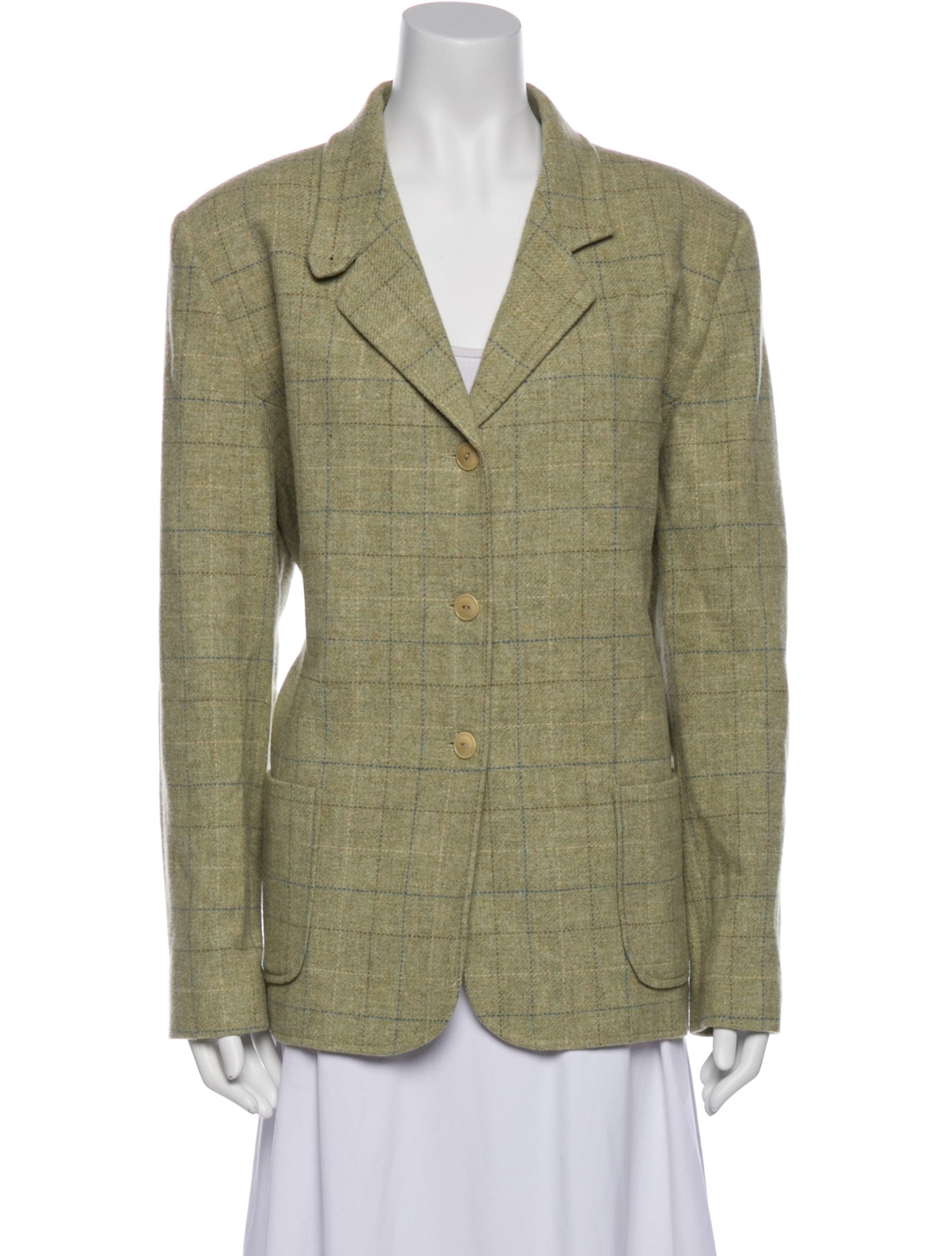 Pendleton Wool Plaid Print Blazer