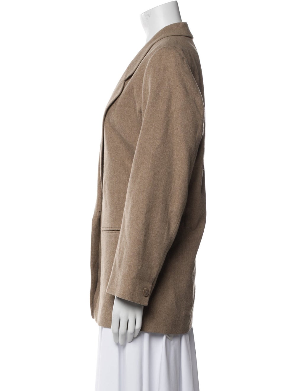 Pendleton Virgin Wool Blazer Brown Pointed Collar… - image 2