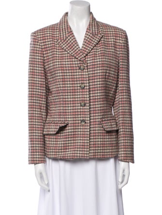 Pendleton Virgin Wool Plaid Print Blazer