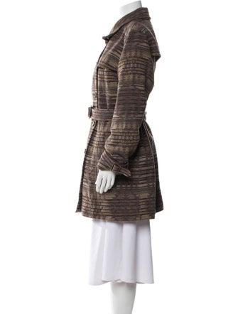 Pendleton Virgin Wool Plaid Print Trench Coat