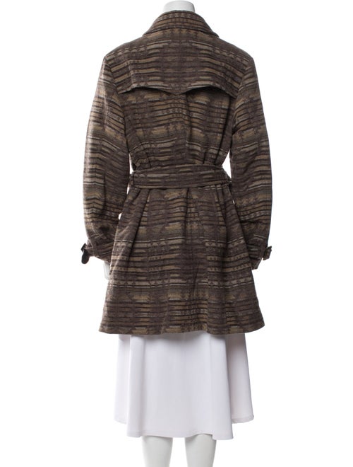 Pendleton Virgin Wool Plaid Print Trench Coat