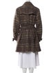 Pendleton Virgin Wool Plaid Print Trench Coat