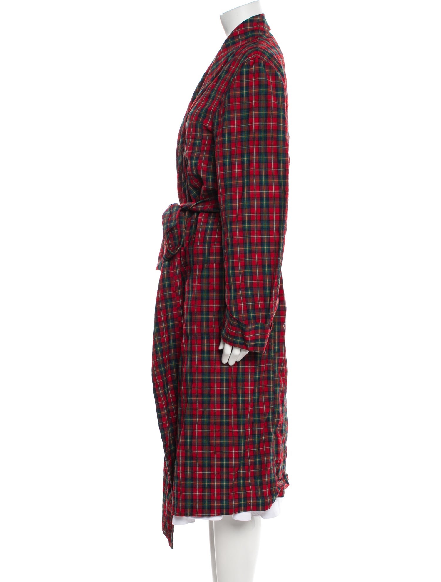 Pendleton Virgin Wool Plaid Print Trench Coat