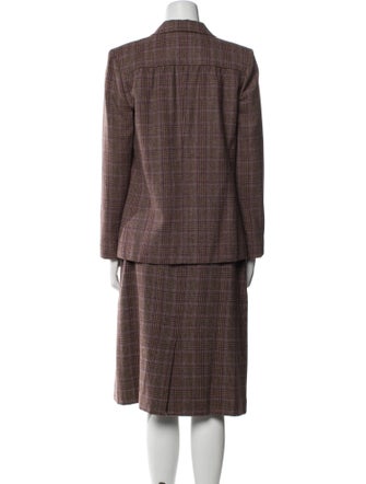 Pendleton Virgin Wool Plaid Print Skirt Suit