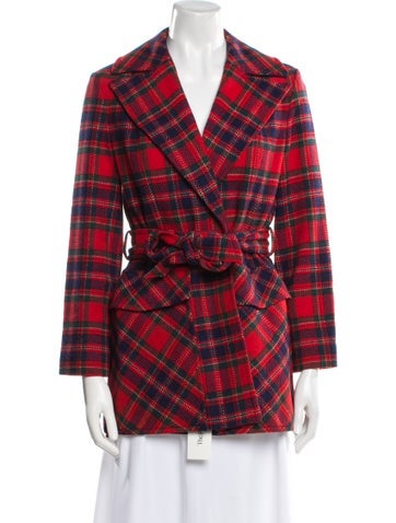 Pendleton Coats Virgin Wool Plaid Print Peacoat US 8 | M