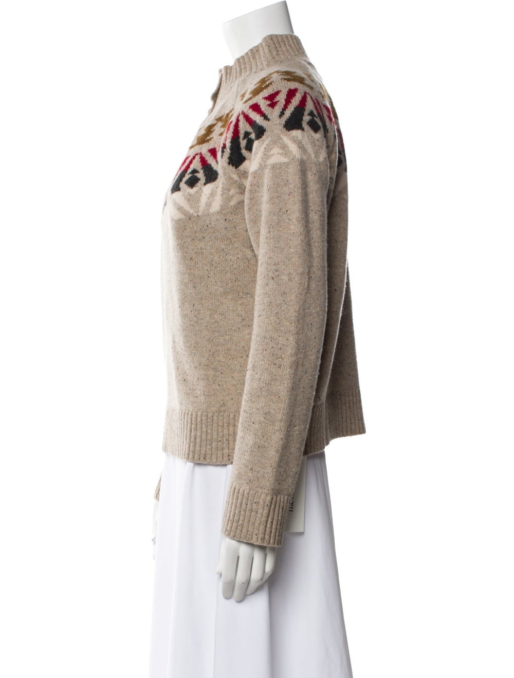 Pendleton Merino Wool Pullover Neutrals Printed L… - image 2