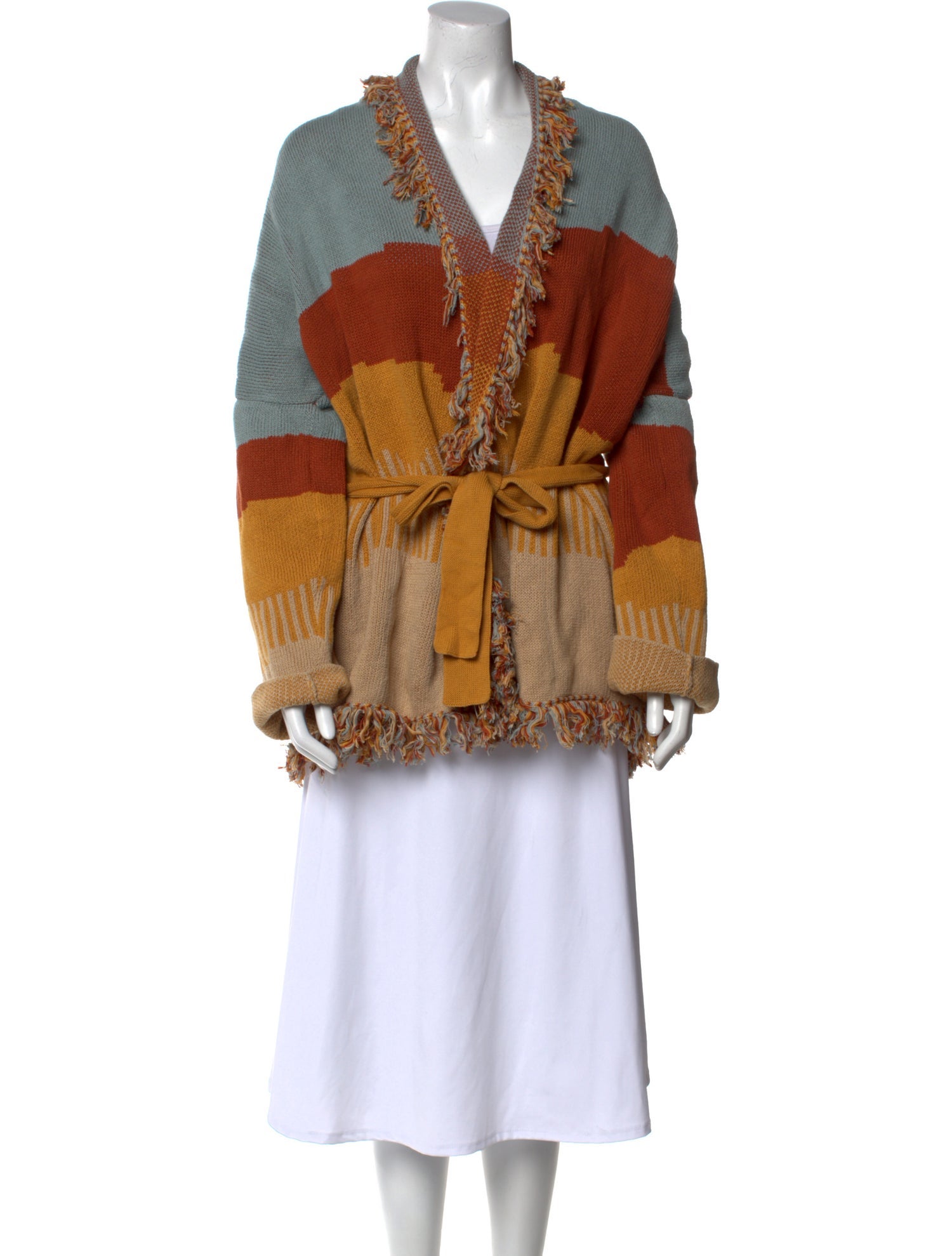 Pendleton Colorblock Pattern V-Neck Sweater