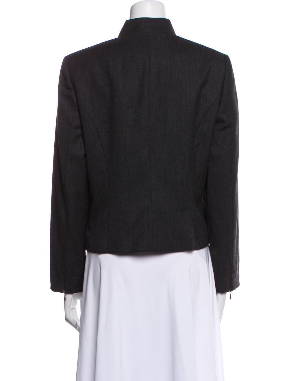 Pendleton Virgin Wool Evening Jacket Grey Collarl… - image 3