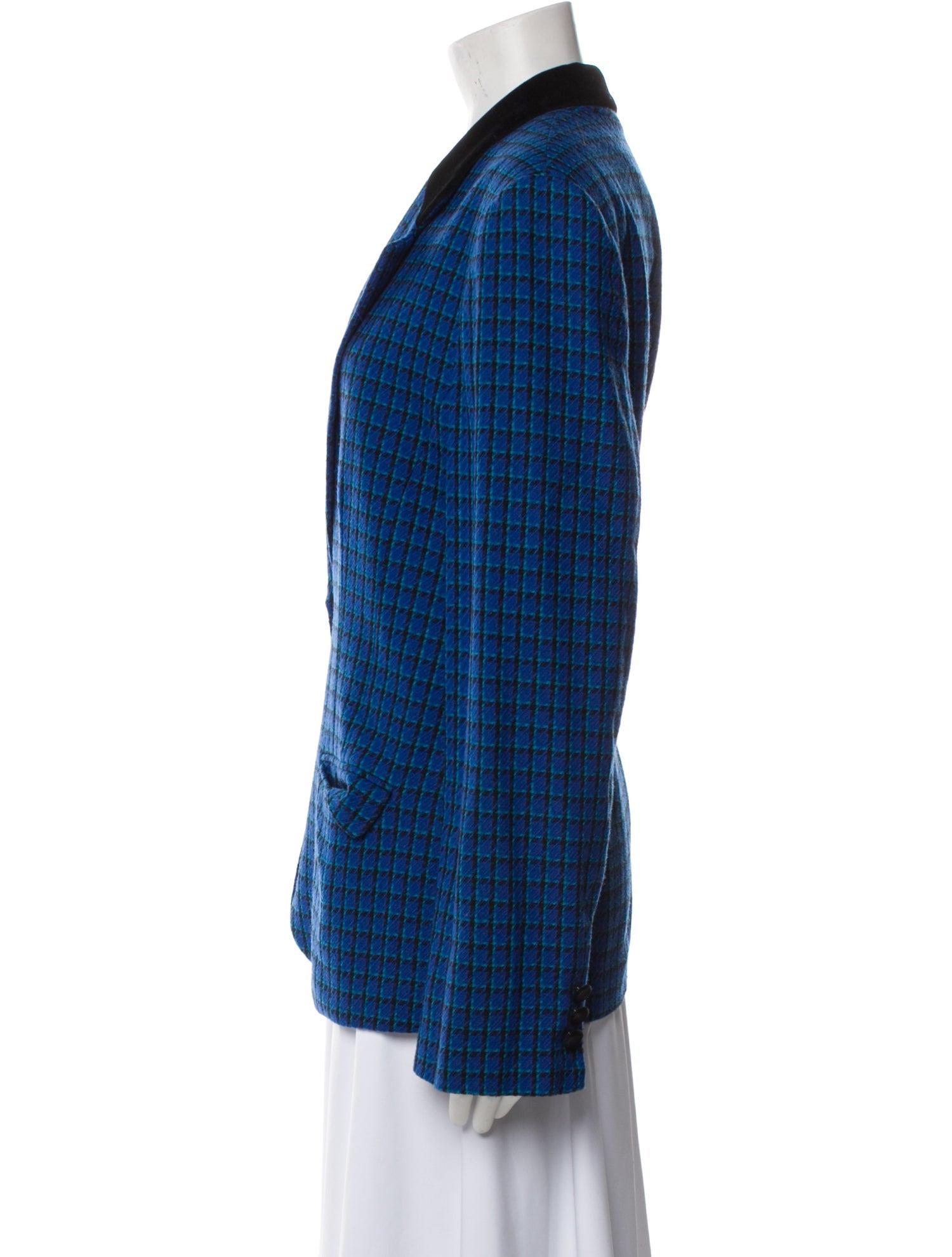 Pendleton Virgin Wool Plaid Print Blazer