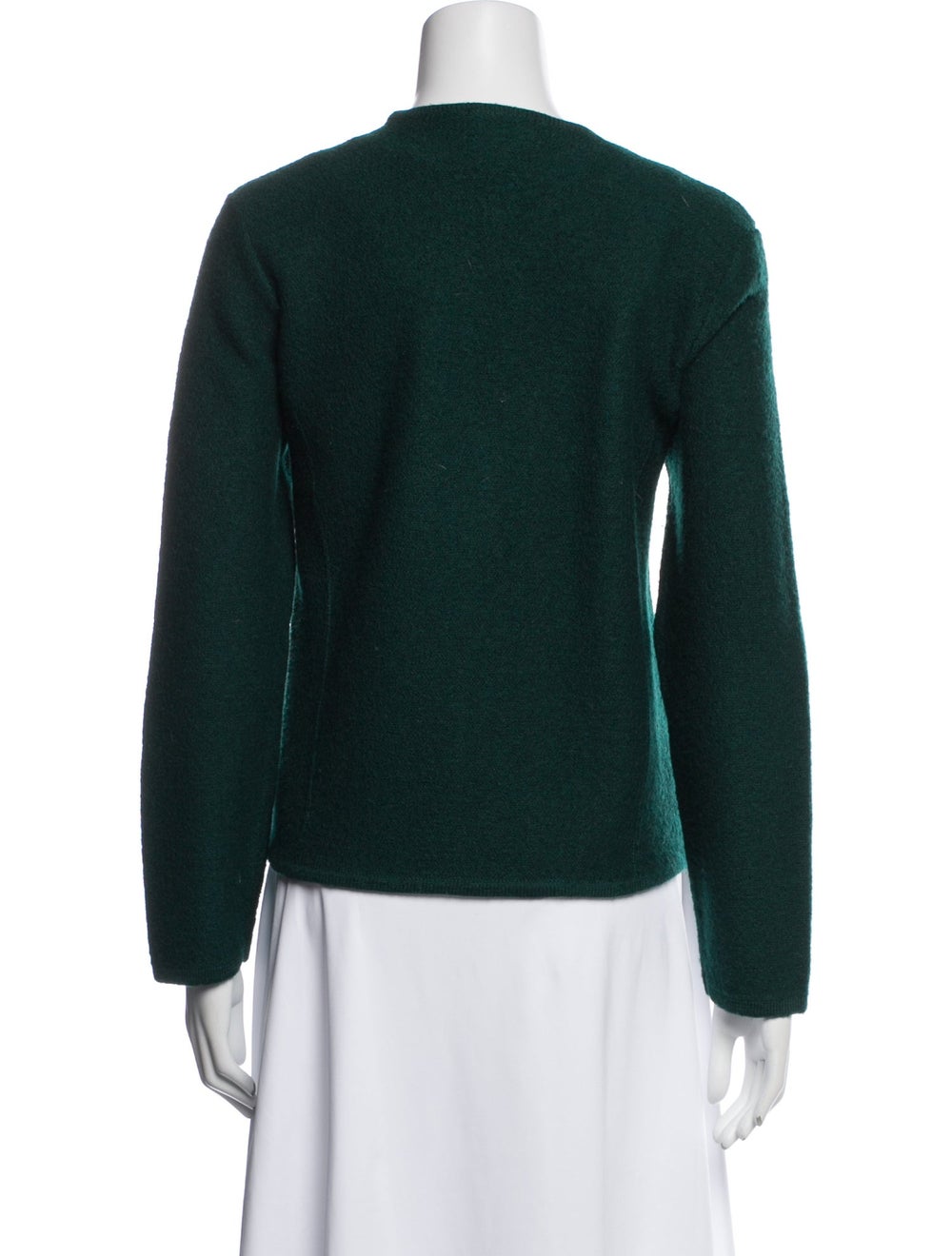 Pendleton Wool Evening Jacket Green Collarless - image 3