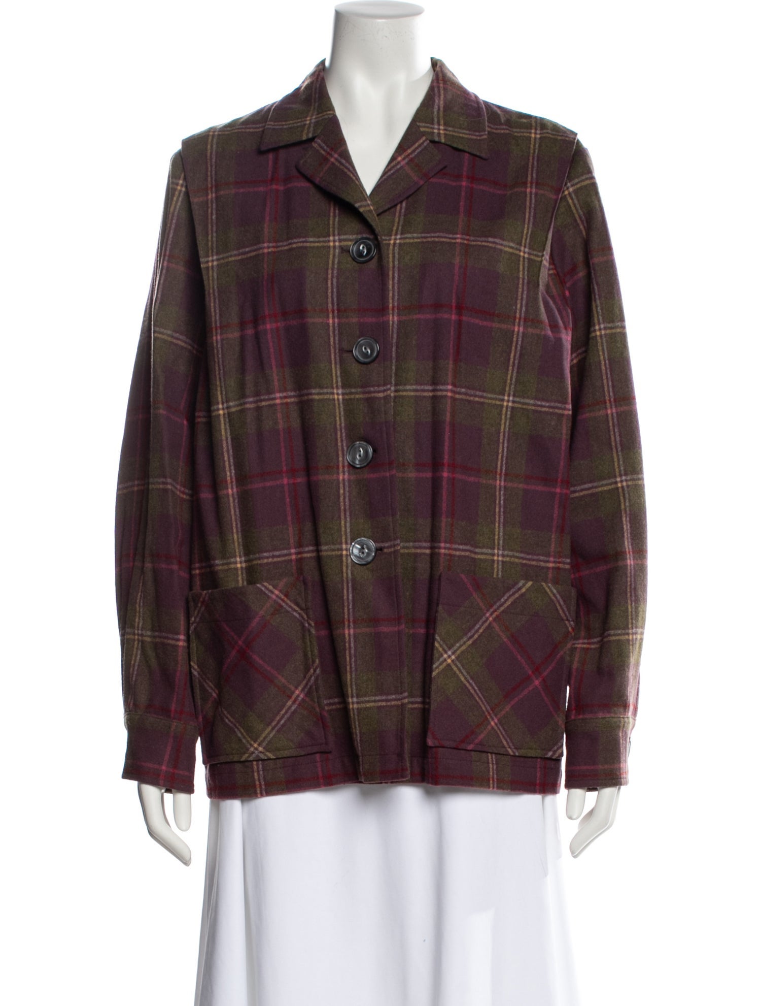 Pendleton Virgin Wool Plaid Print Blazer