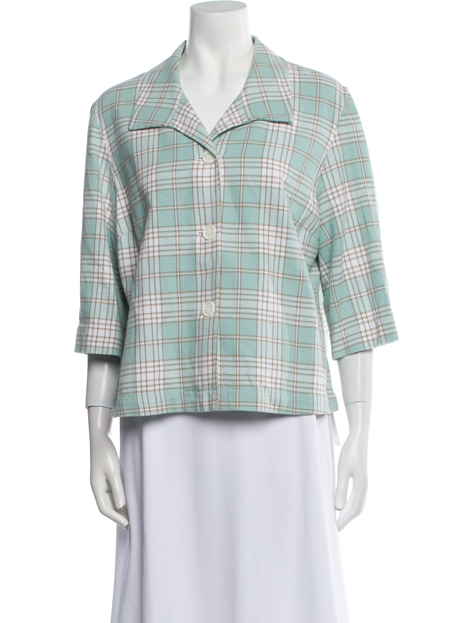 Pendleton Plaid Print Blazer