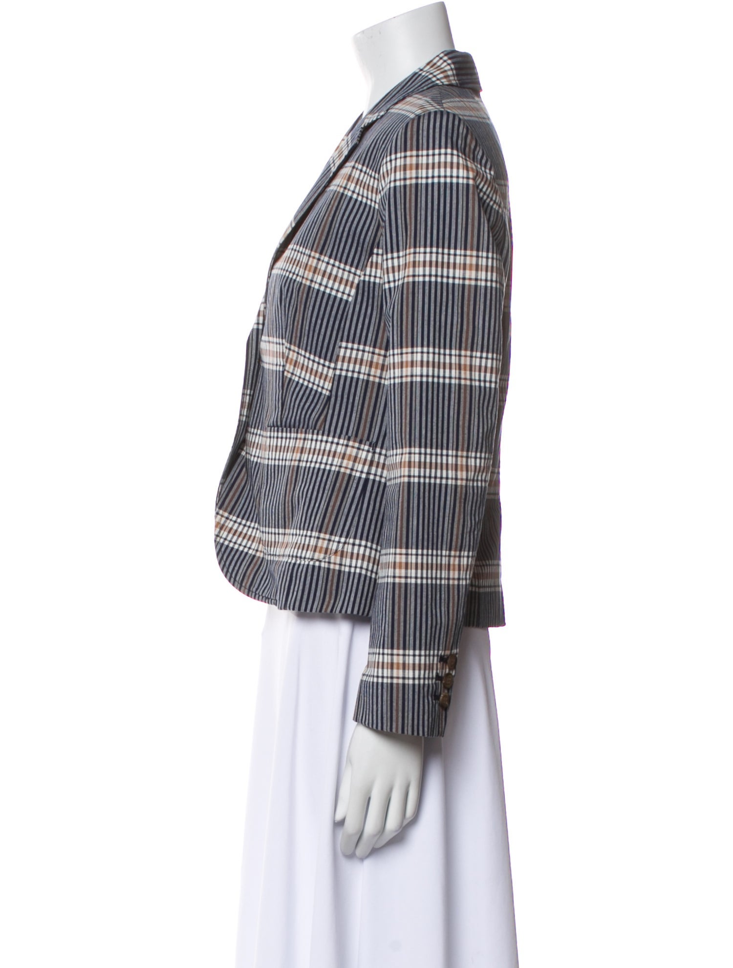 Pendleton Plaid Print Blazer