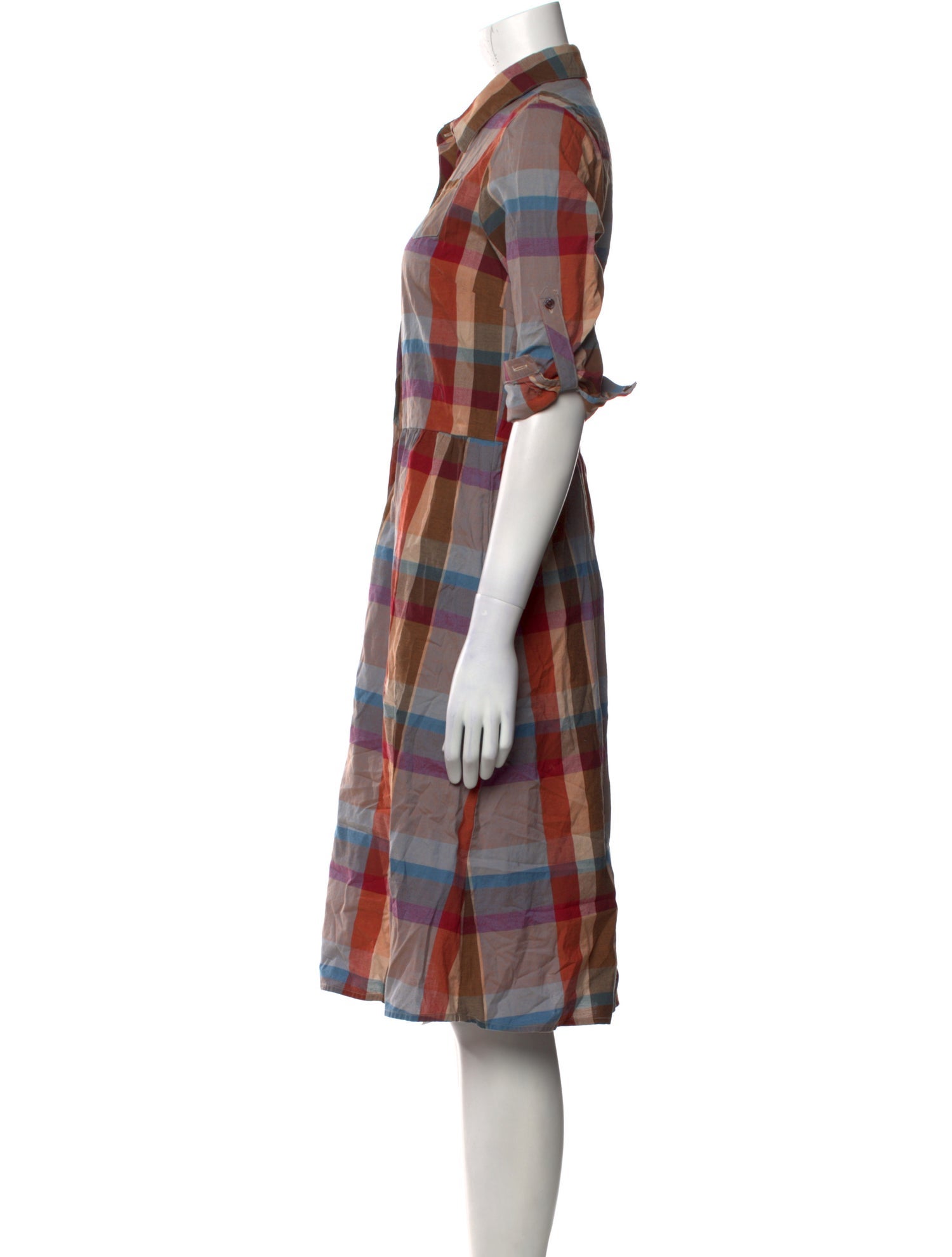 Pendleton Plaid Print Midi Length Dress