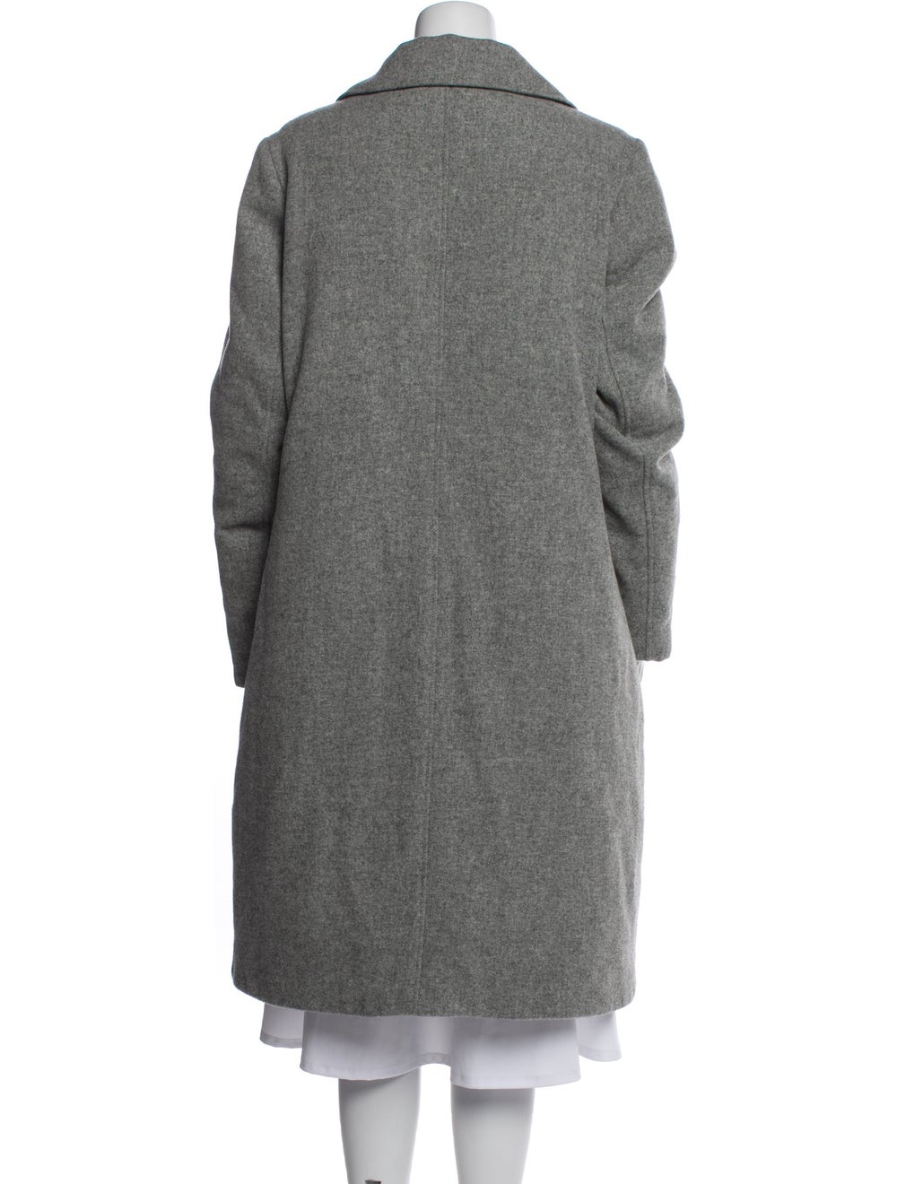 Pendleton Wool Down Coat Grey Pointed Collar Long - image 3