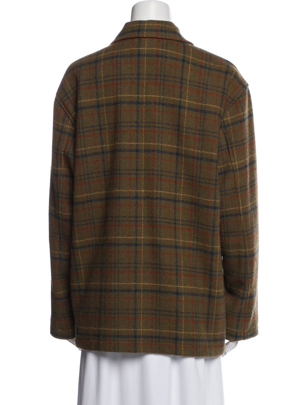 Pendleton Virgin Wool Utility Jacket Green Plaid … - image 3