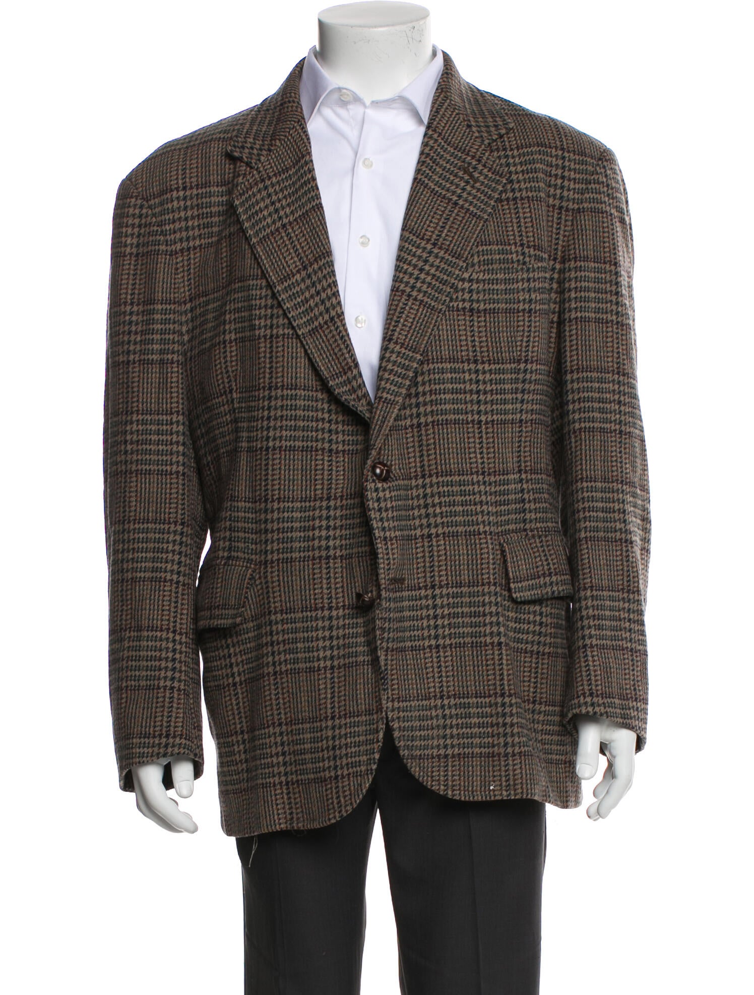 Pendleton Virgin Wool Houndstooth Print Blazer