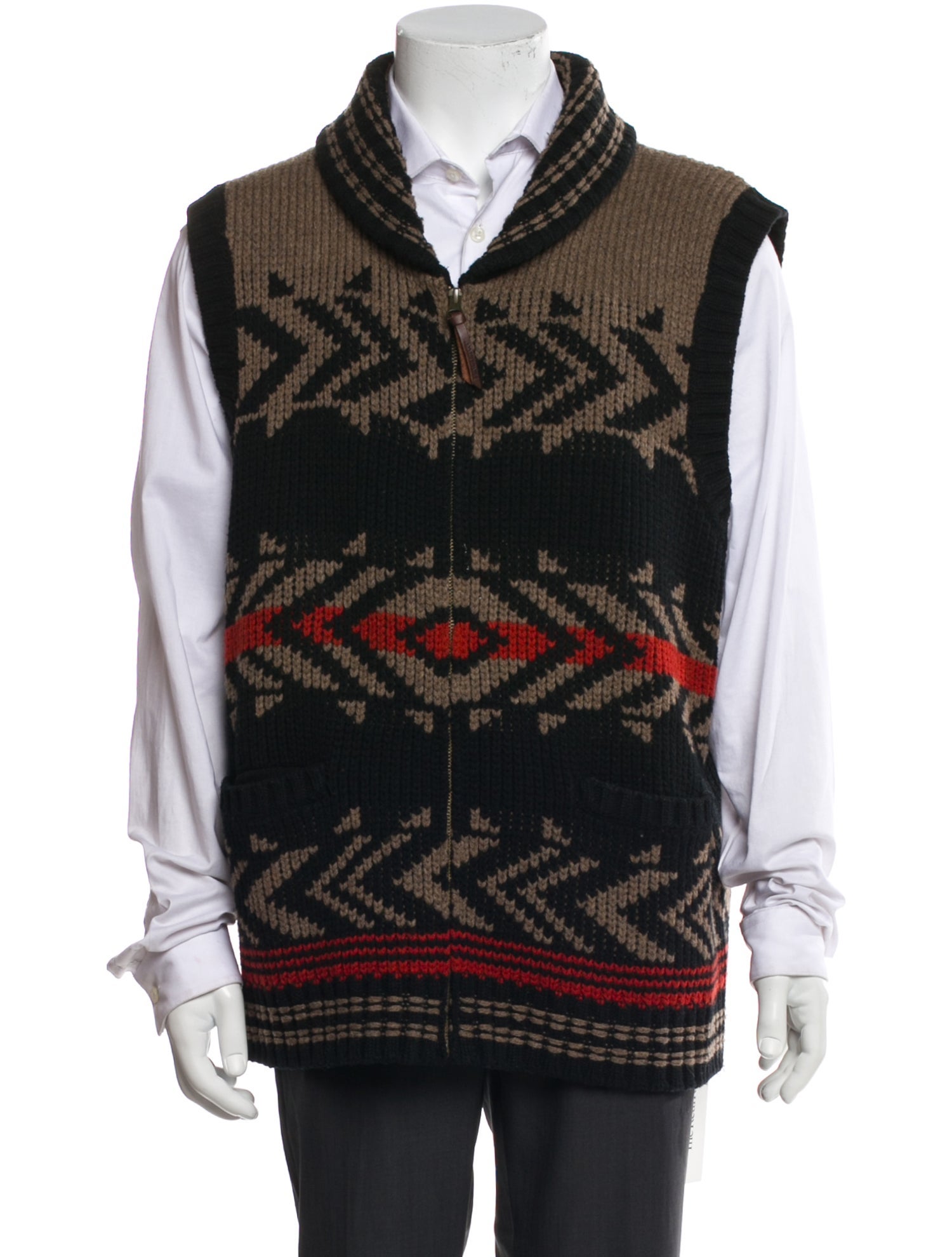 Pendleton Lambswool Printed Sweater Vest