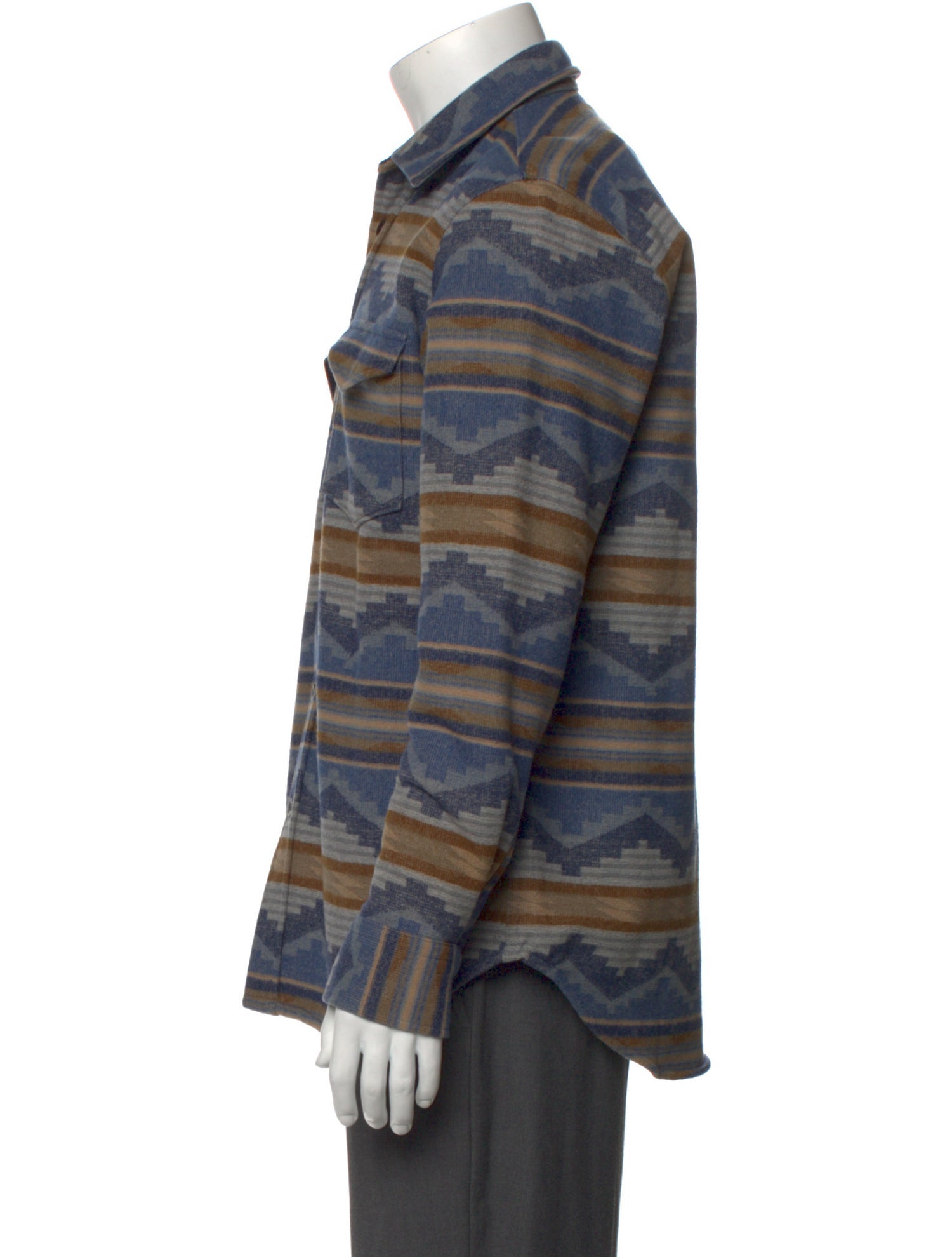 Pendleton Virgin Wool Striped Polo Sweater