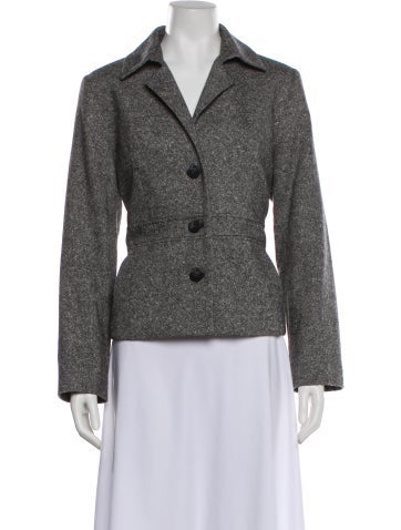 Pre-owned Pendleton Virgin Wool Printed Blazer In Gray