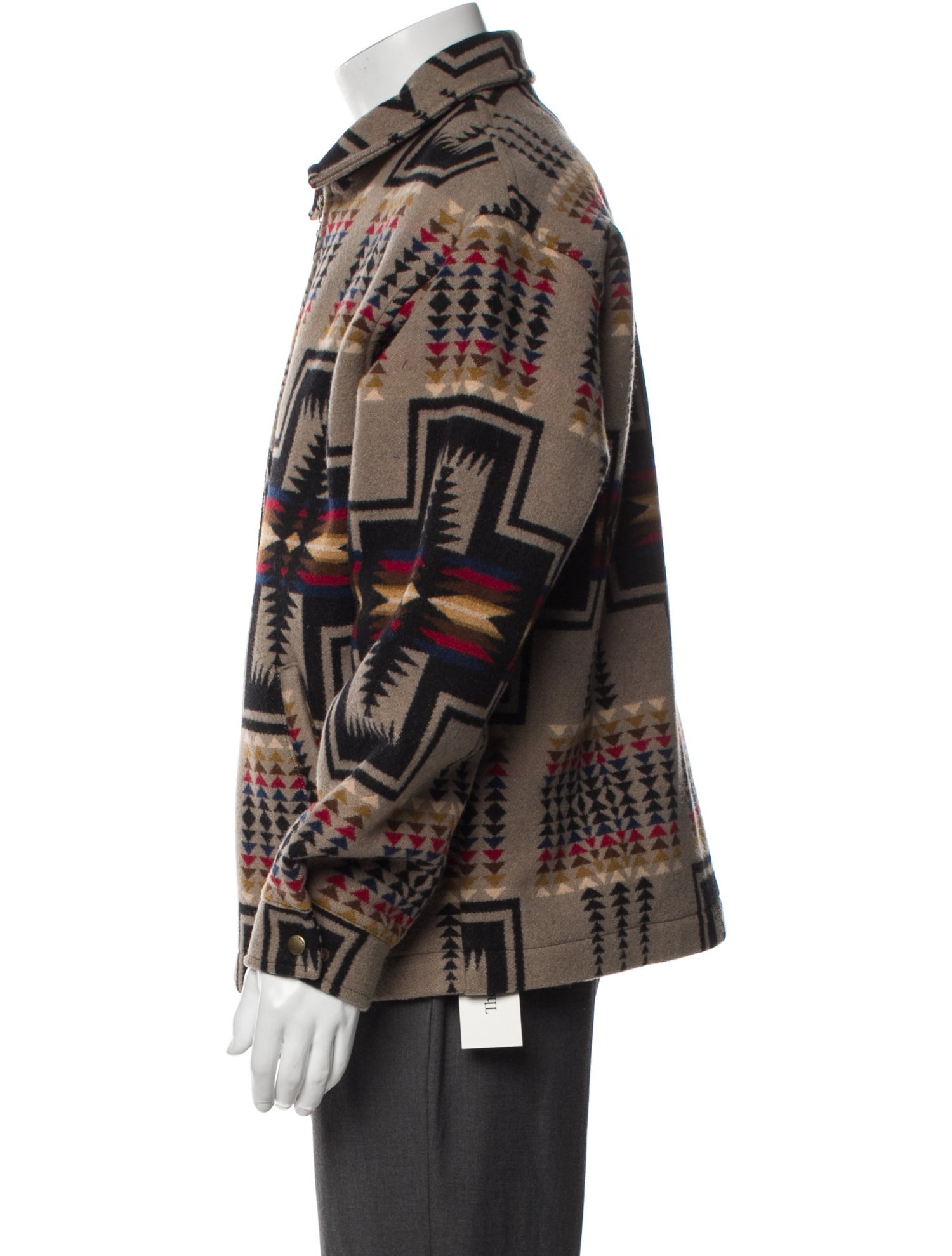 Pendleton Wool Plaid Print Trucker Jacket