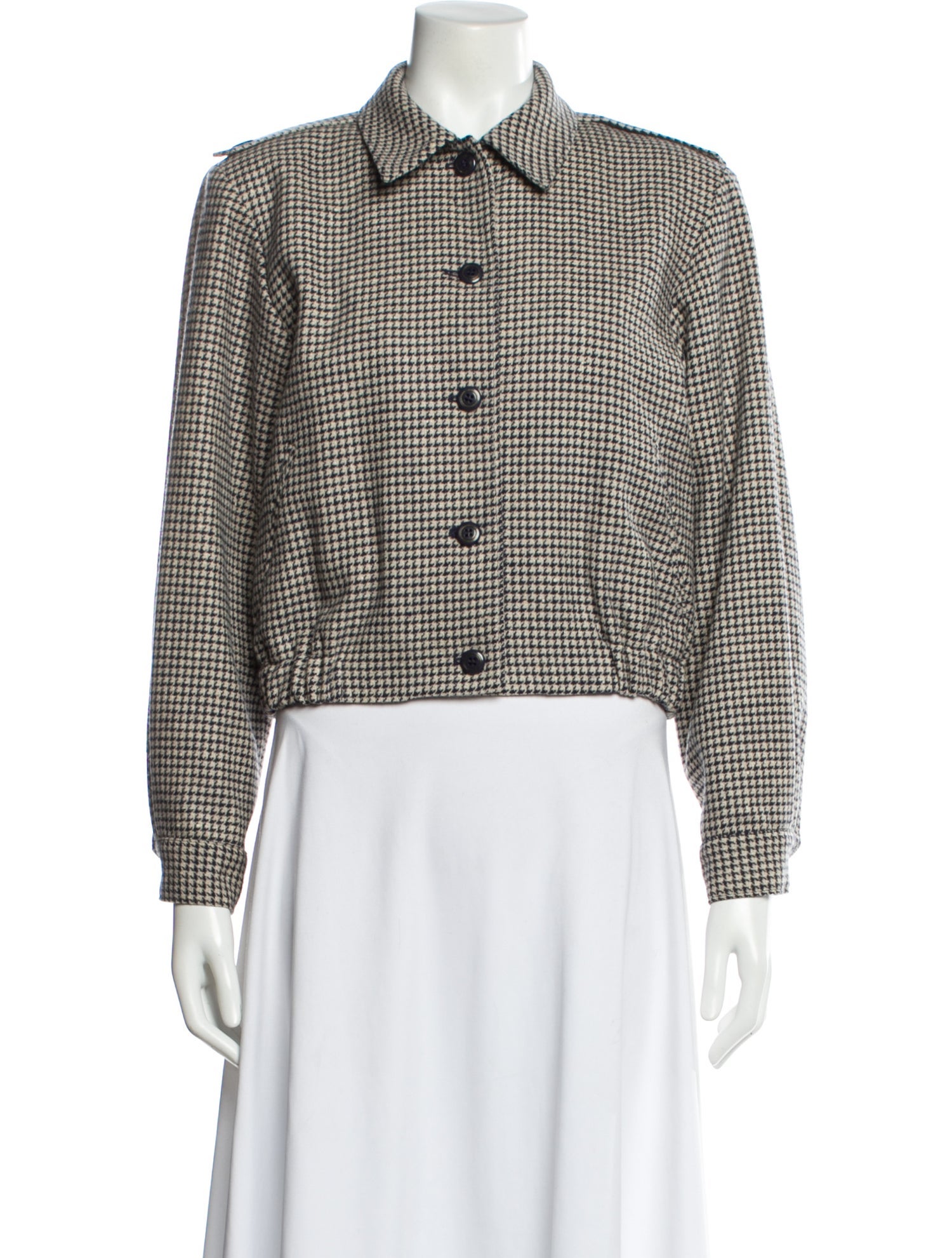 Pendleton Virgin Wool Houndstooth Print Evening Jacket