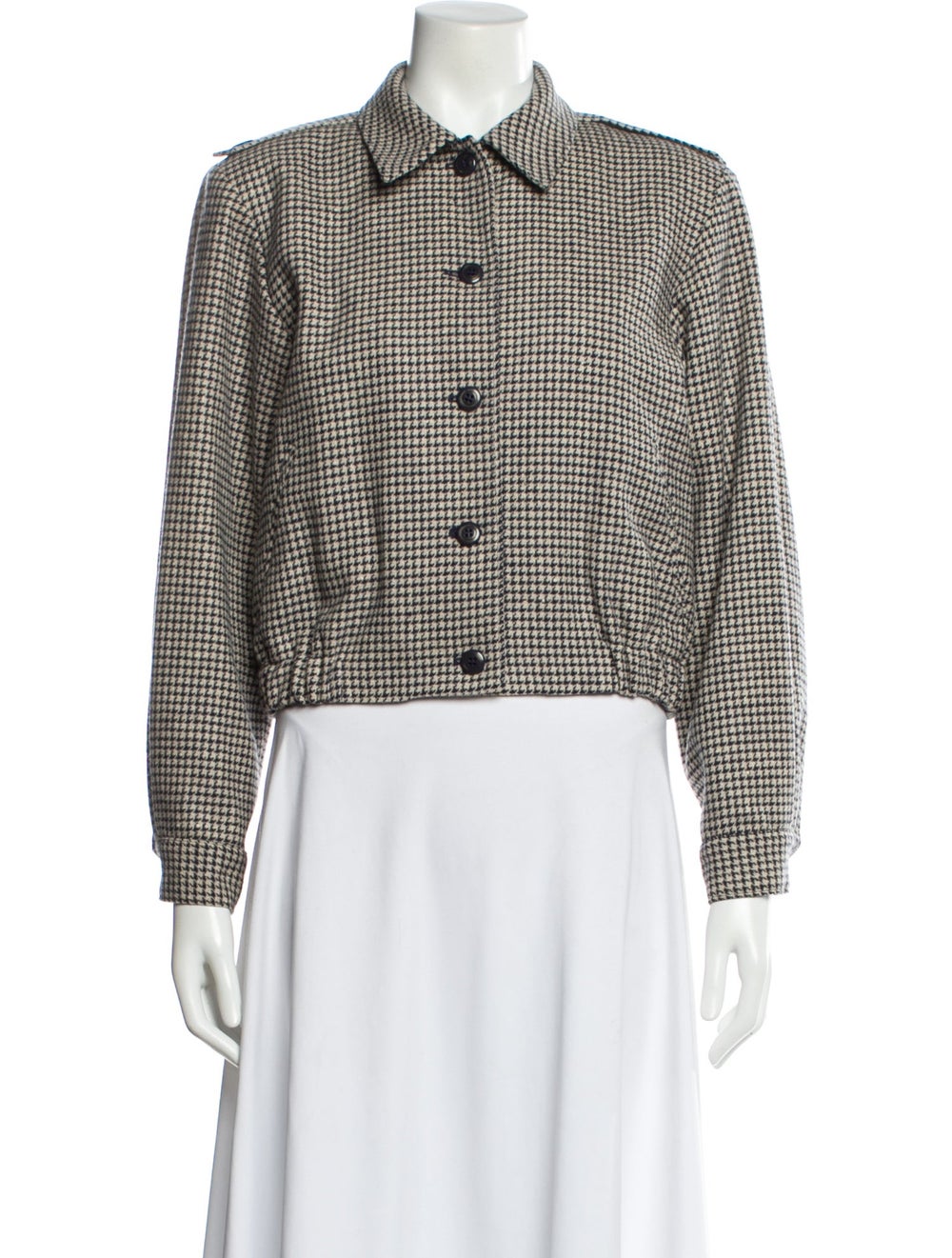 Pendleton Virgin Wool Houndstooth Print Evening J… - image 1