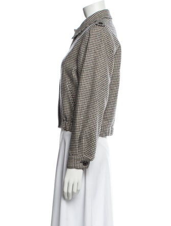 Pendleton Virgin Wool Houndstooth Print Evening Jacket