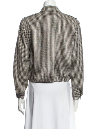 Pendleton Virgin Wool Houndstooth Print Evening Jacket