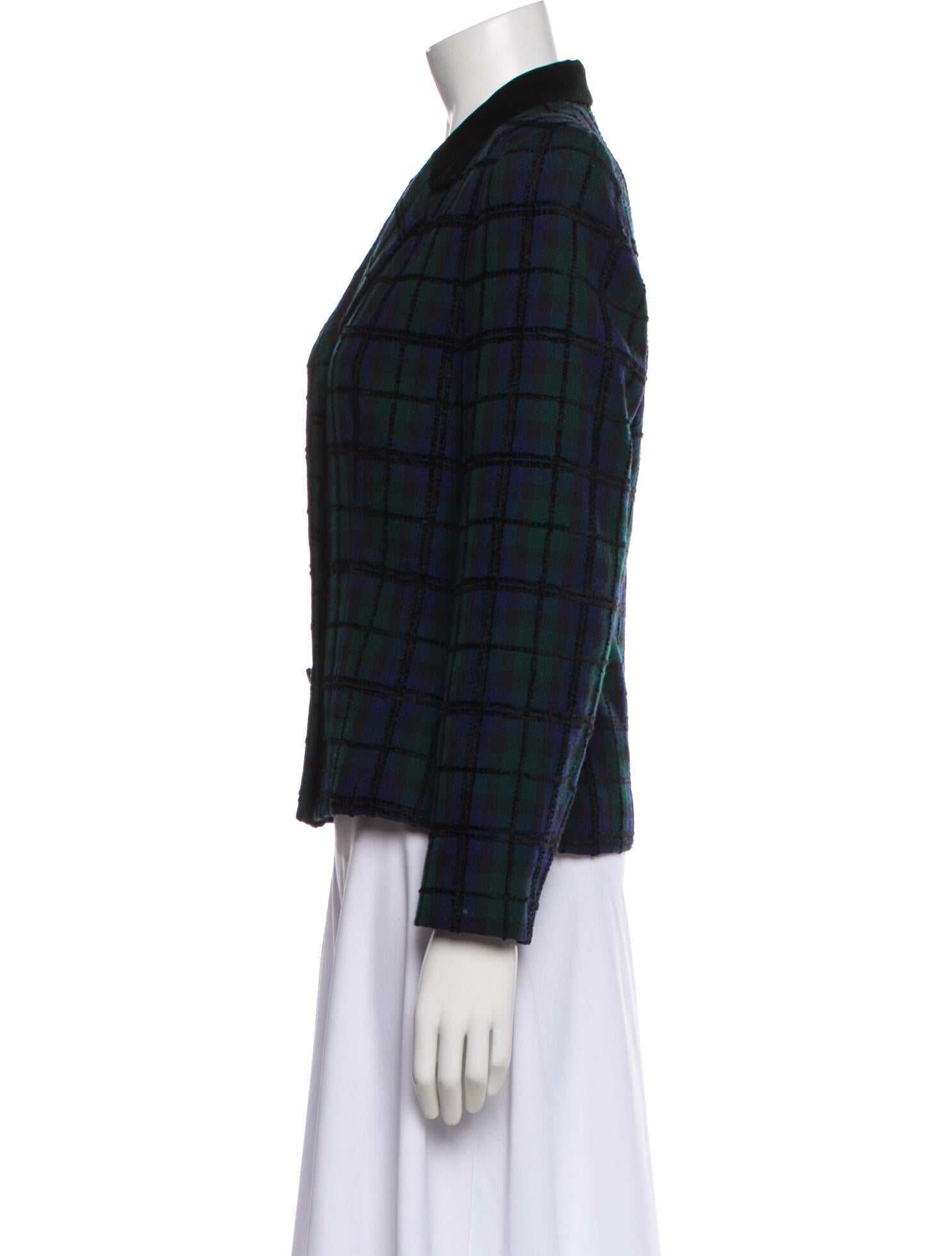 Pendleton Wool Plaid Print Blazer