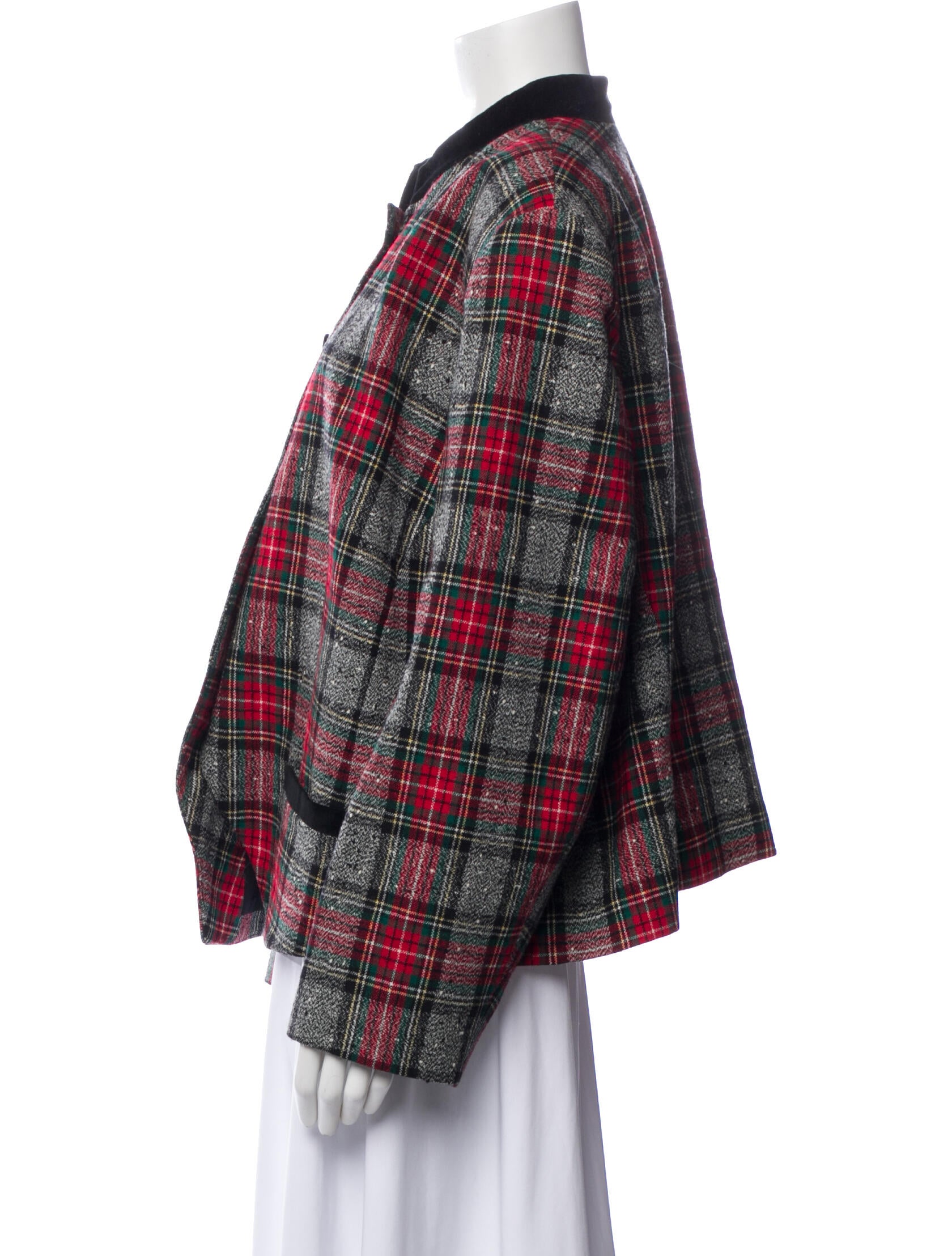 Pendleton Wool Plaid Print Evening Jacket