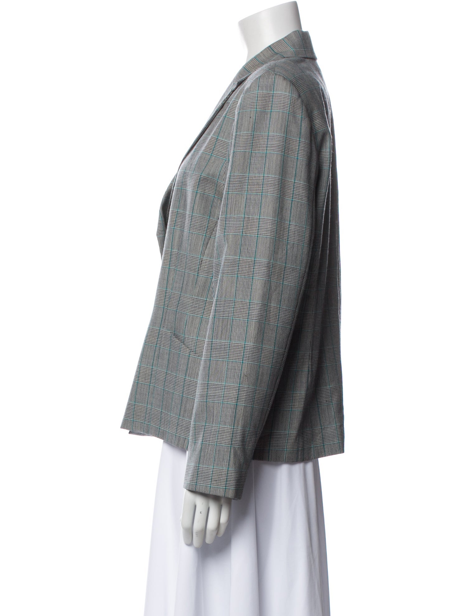 Pendleton Virgin Wool Plaid Print Blazer