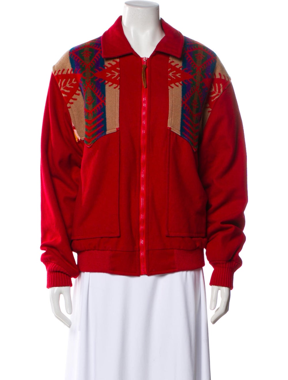 Pendleton Virgin Wool Colorblock Pattern Coat - image 1