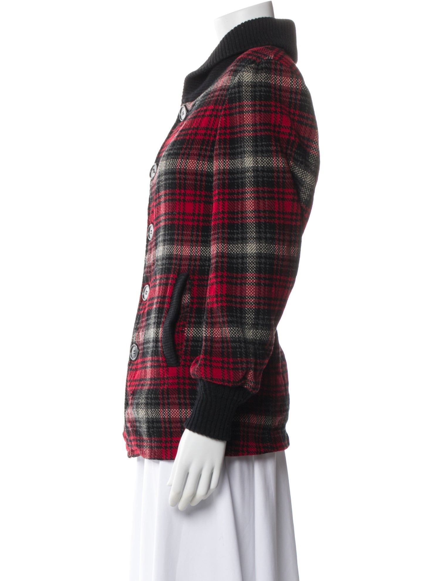 Pendleton Virgin Wool Plaid Print Bomber Jacket