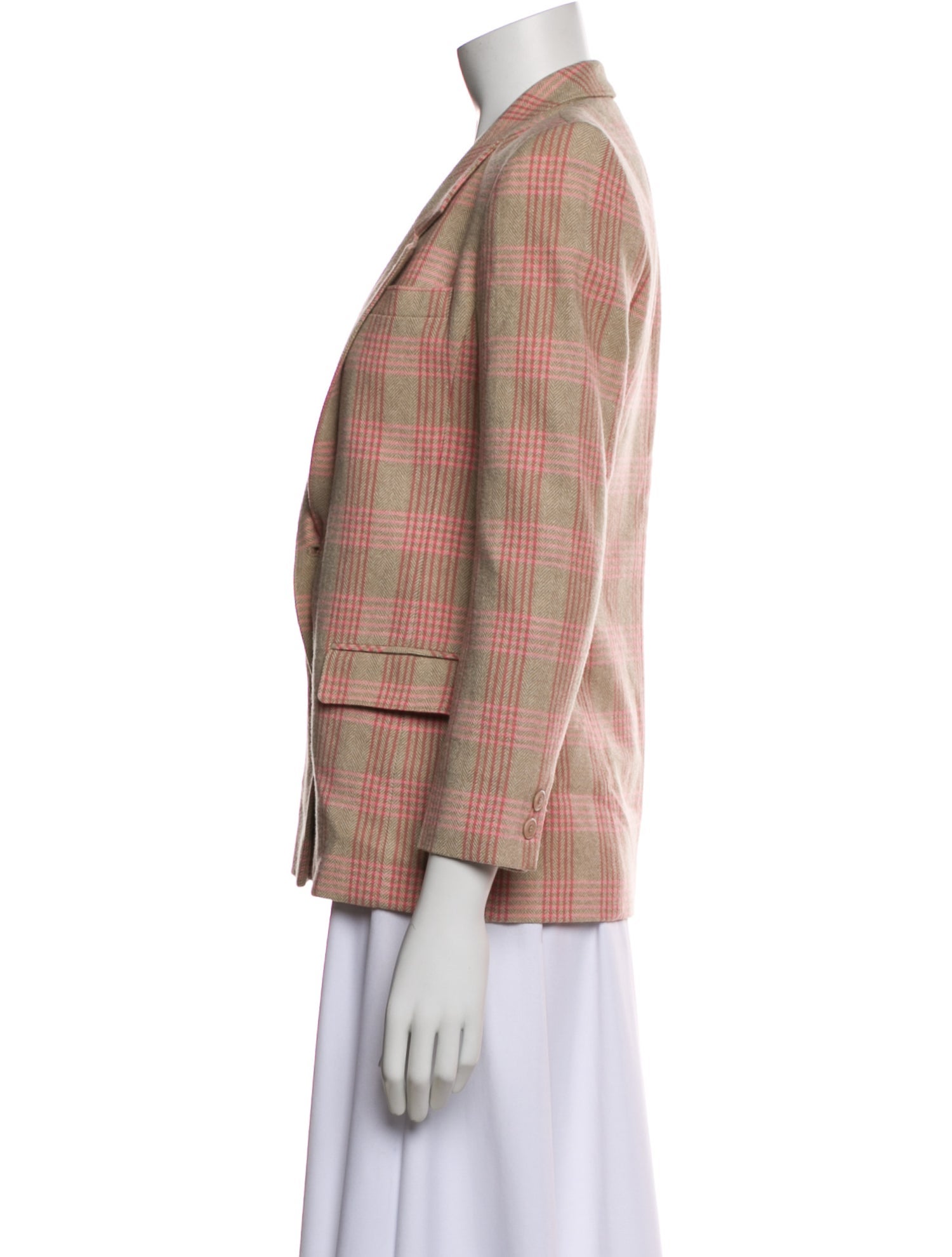 Pendleton Virgin Wool Plaid Print Blazer