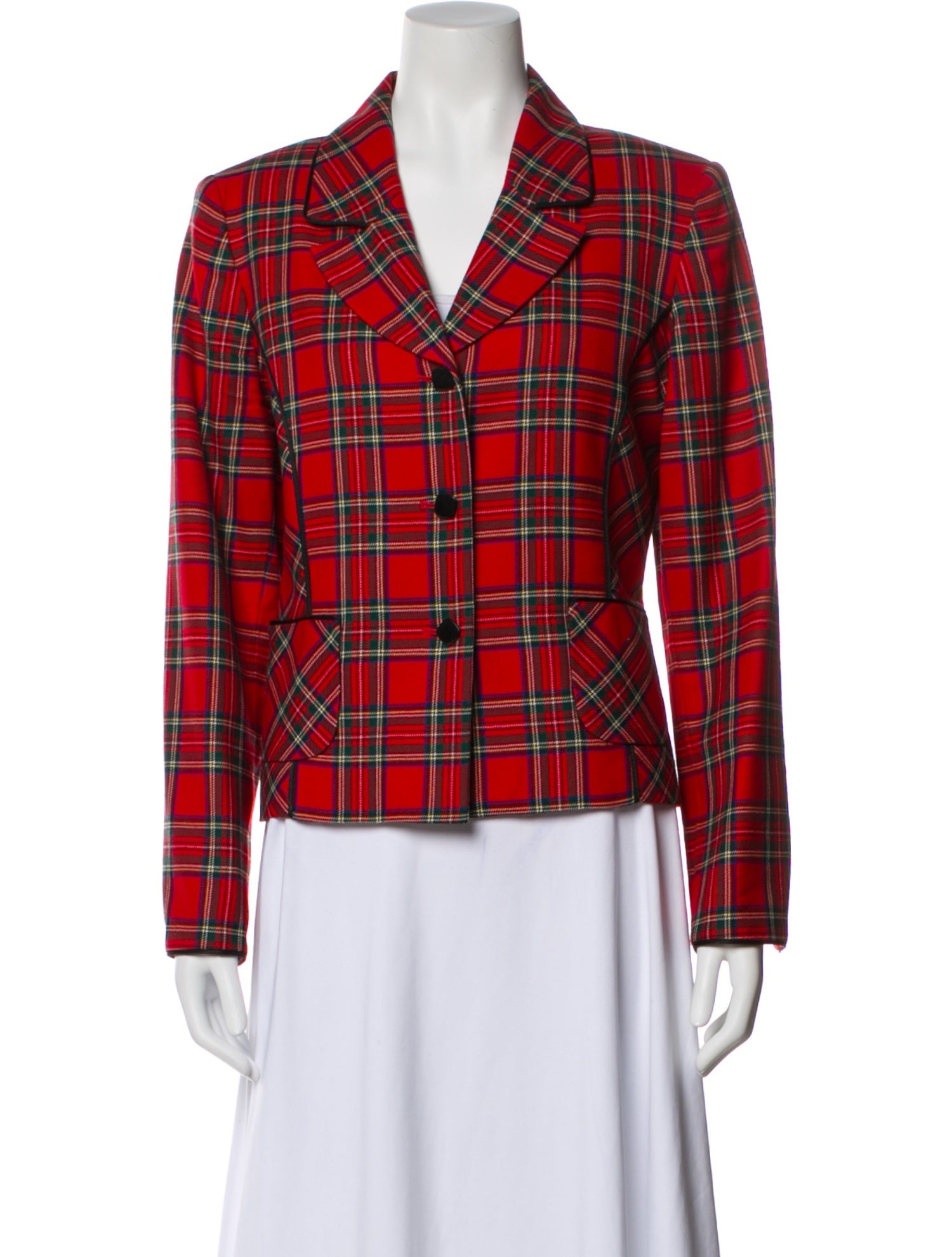 Pendleton Virgin Wool Plaid Print Blazer