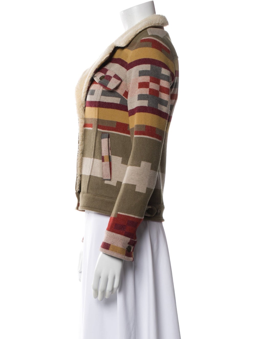 Pendleton Virgin Wool Striped Denim Jacket - image 2