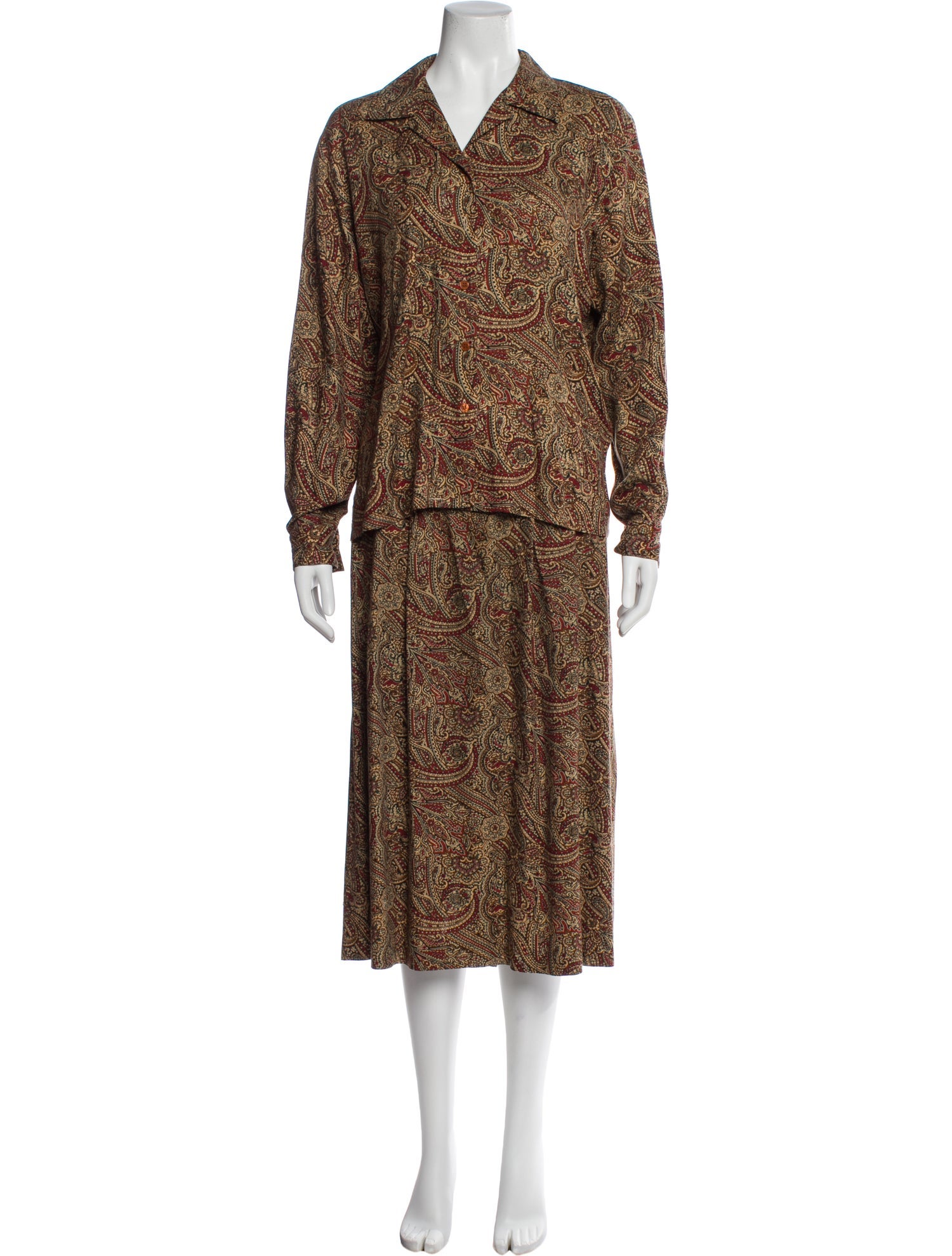 Pendleton Paisley Print Skirt Set