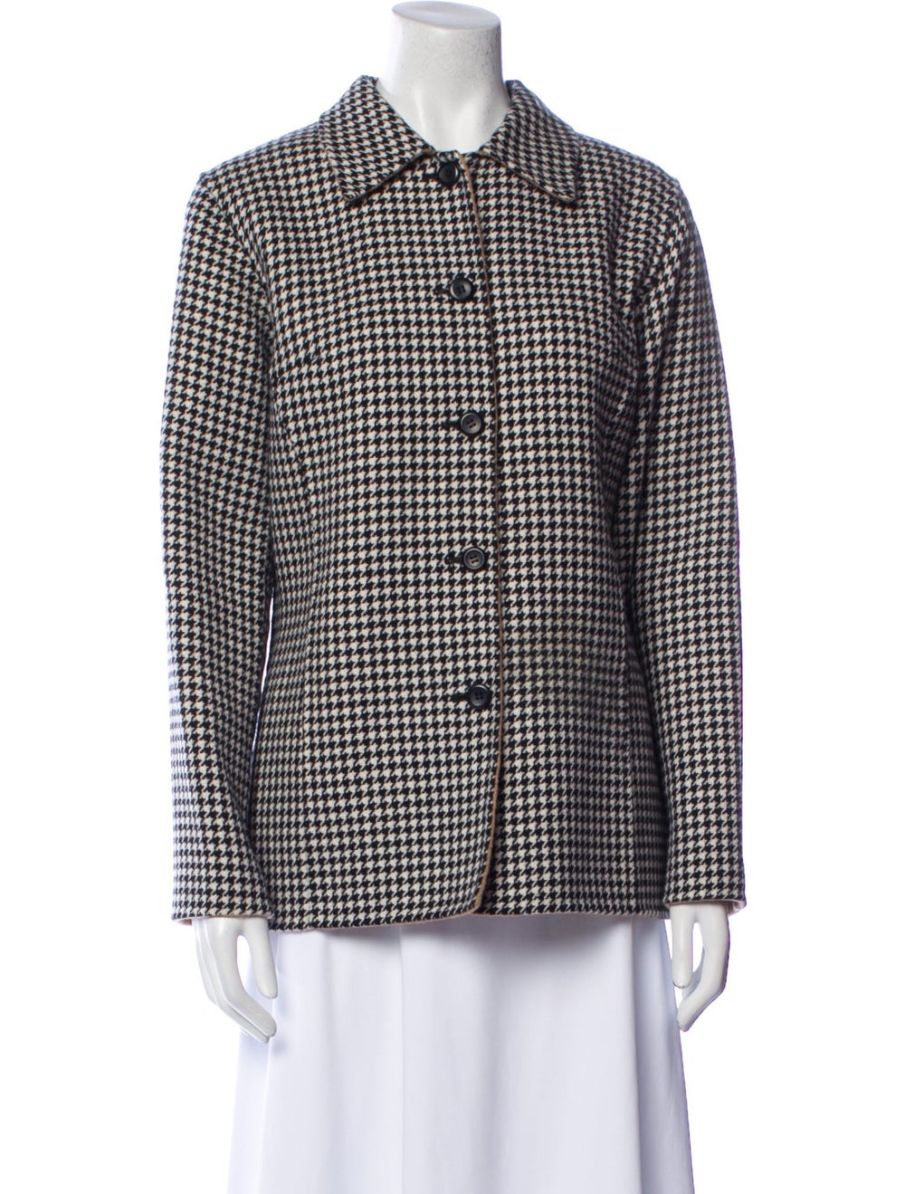 Pendleton Merino Wool Houndstooth Print Coat - image 1