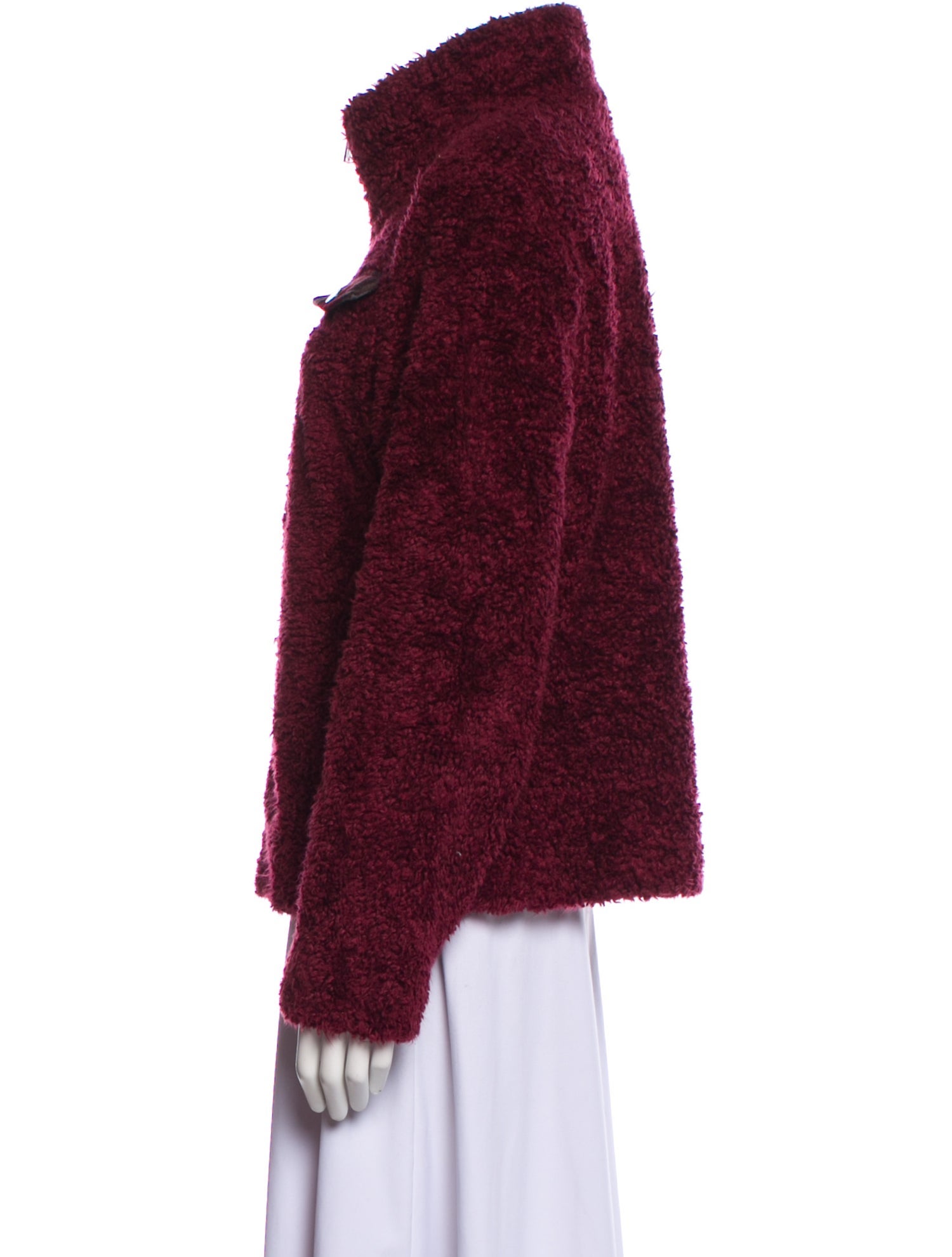 Pendleton Tweed Pattern Faux Fur Jacket