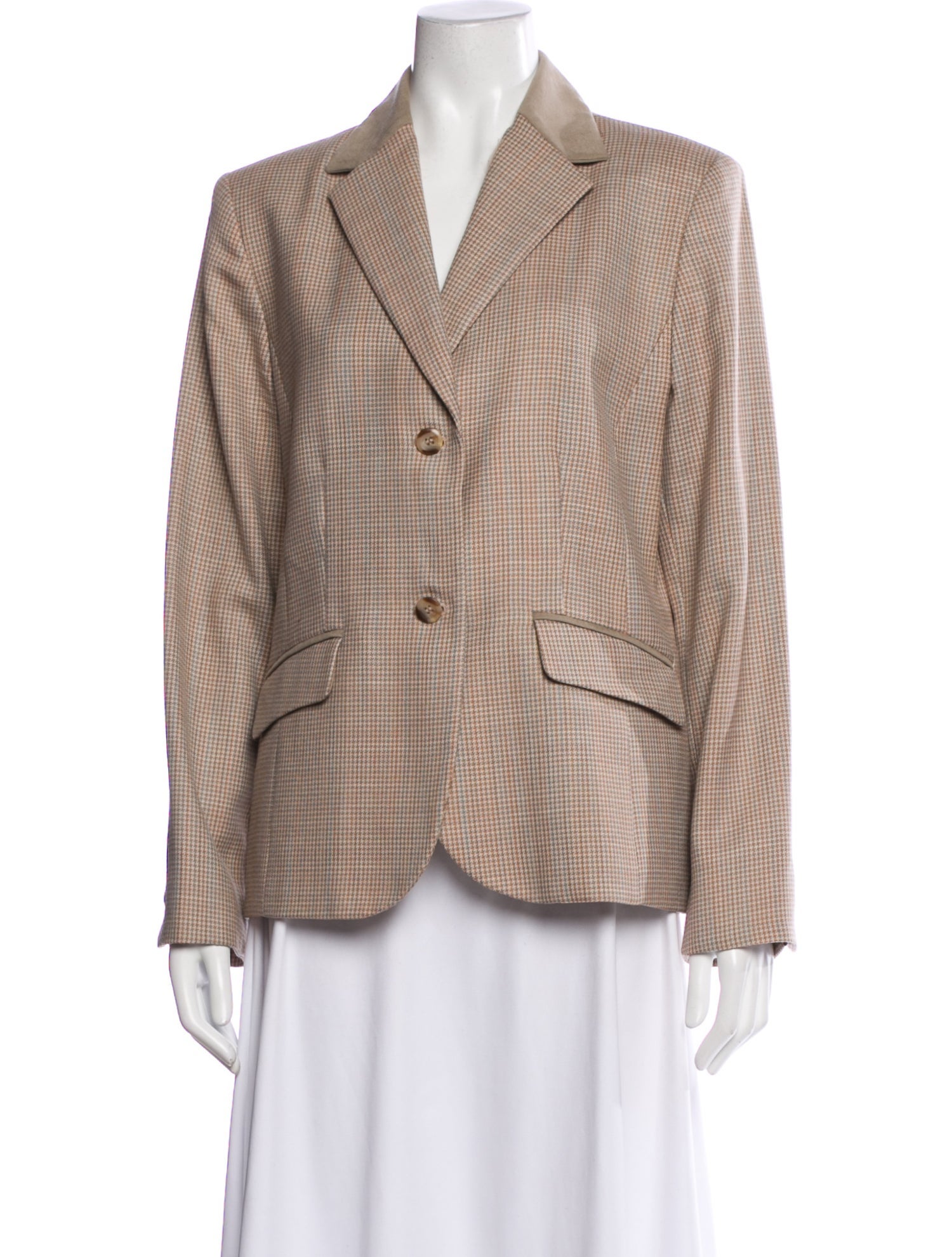 Pendleton Virgin Wool Plaid Print Blazer