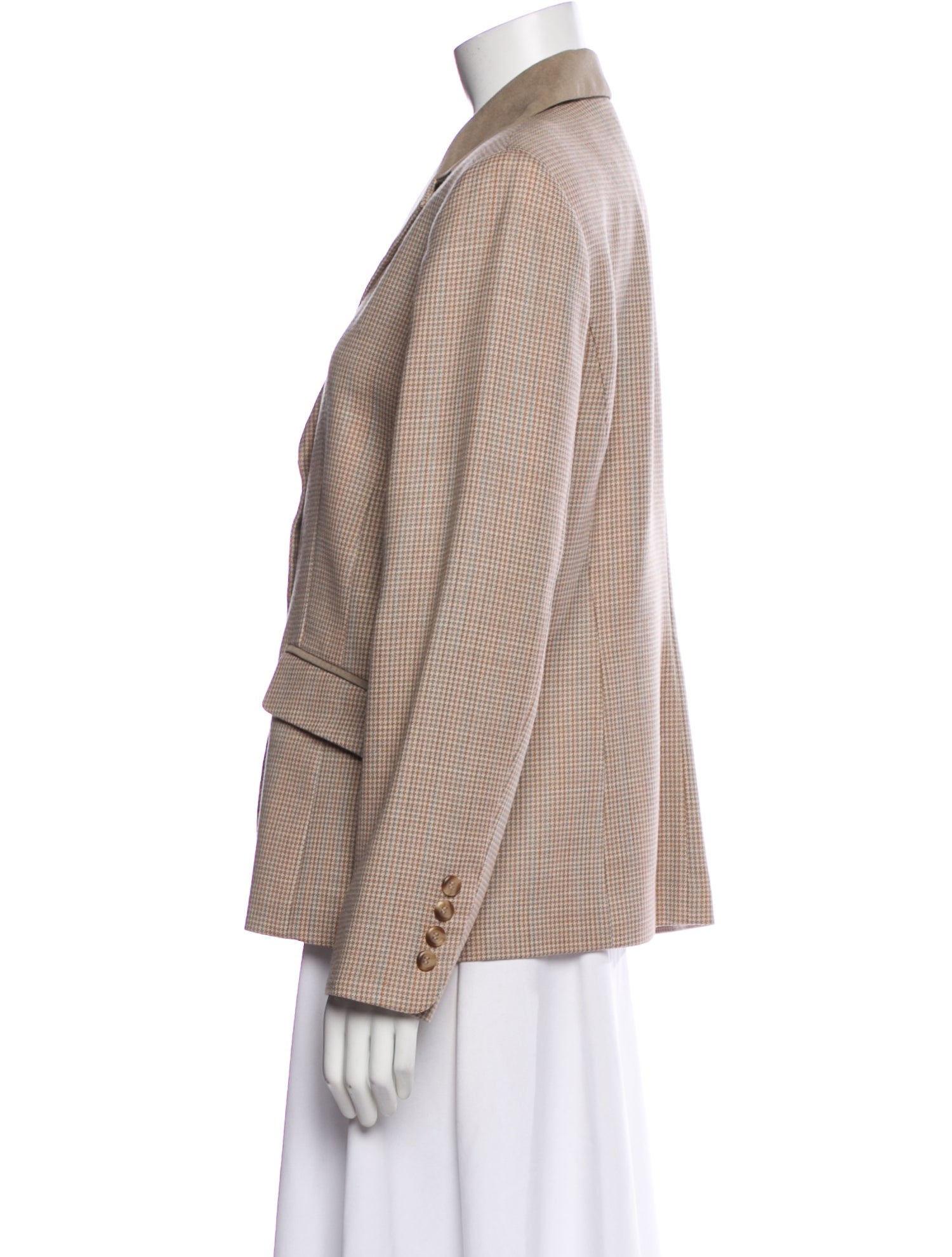 Pendleton Virgin Wool Plaid Print Blazer