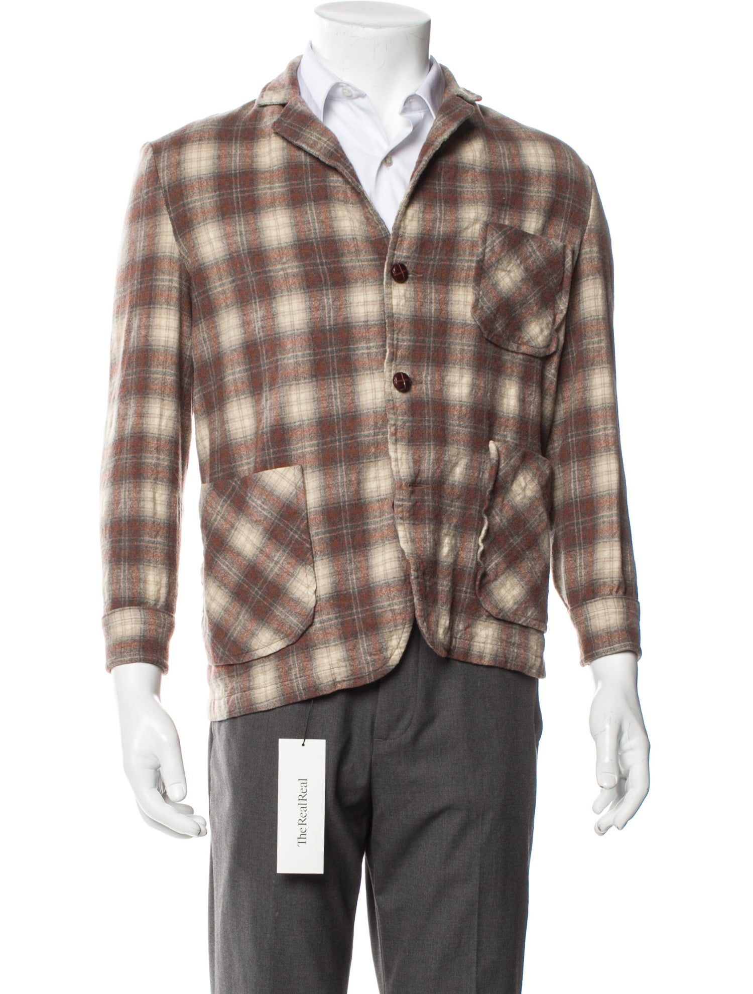 Pendleton Virgin Wool Plaid Print Utility Jacket