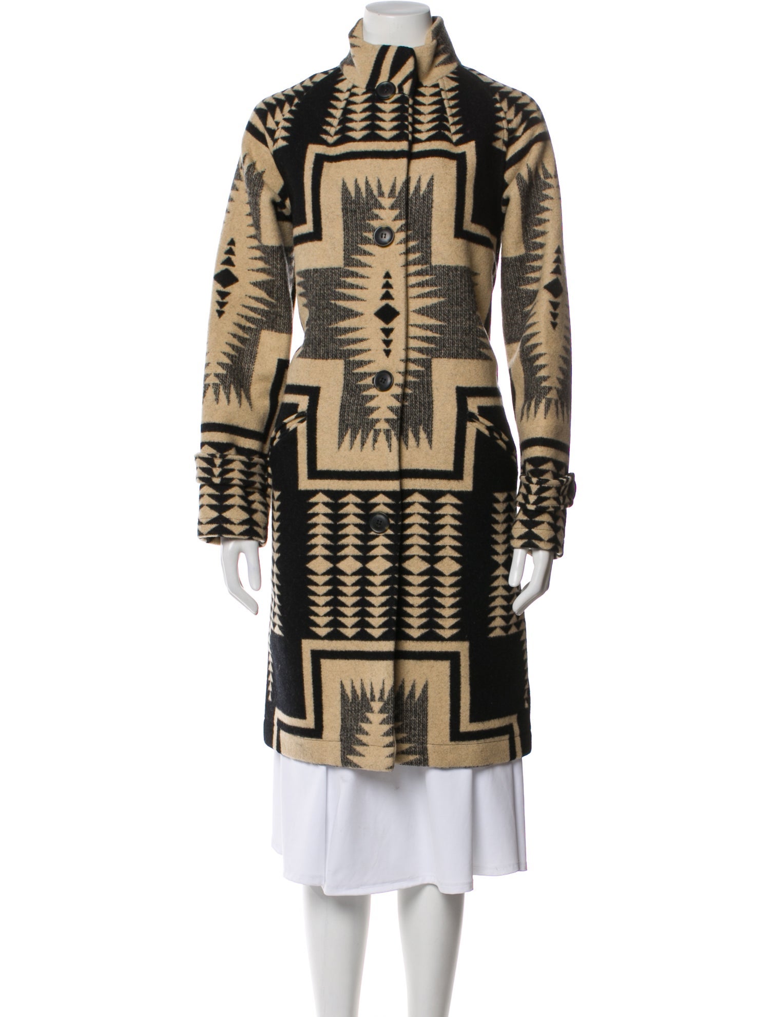 Pendleton Virgin Wool Printed Trench Coat