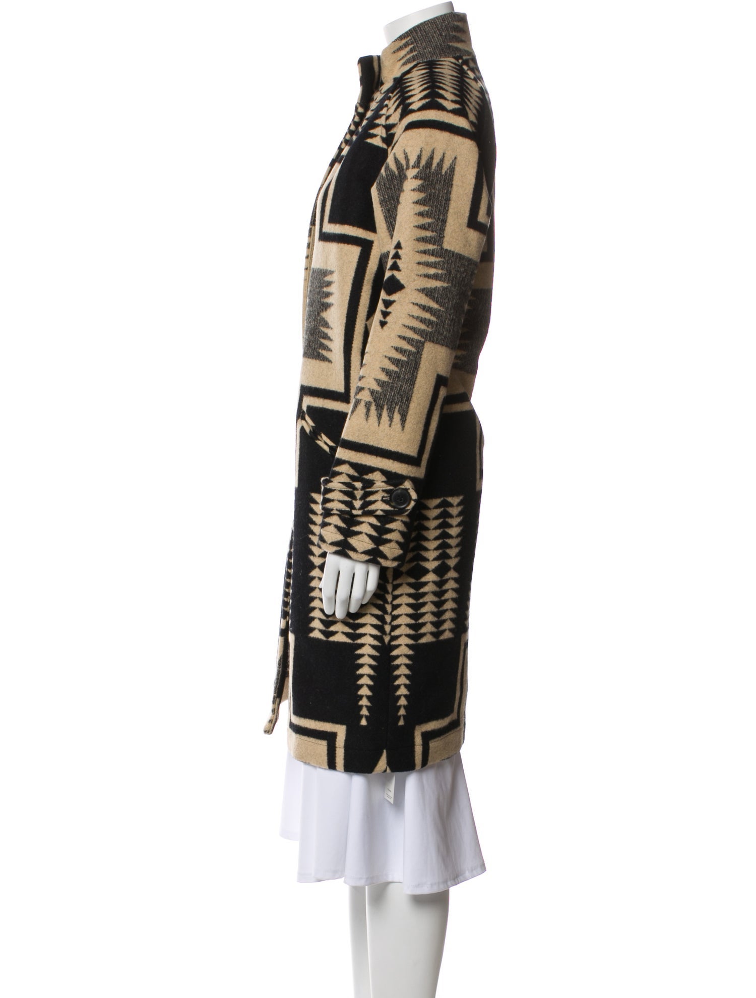 Pendleton Virgin Wool Printed Trench Coat