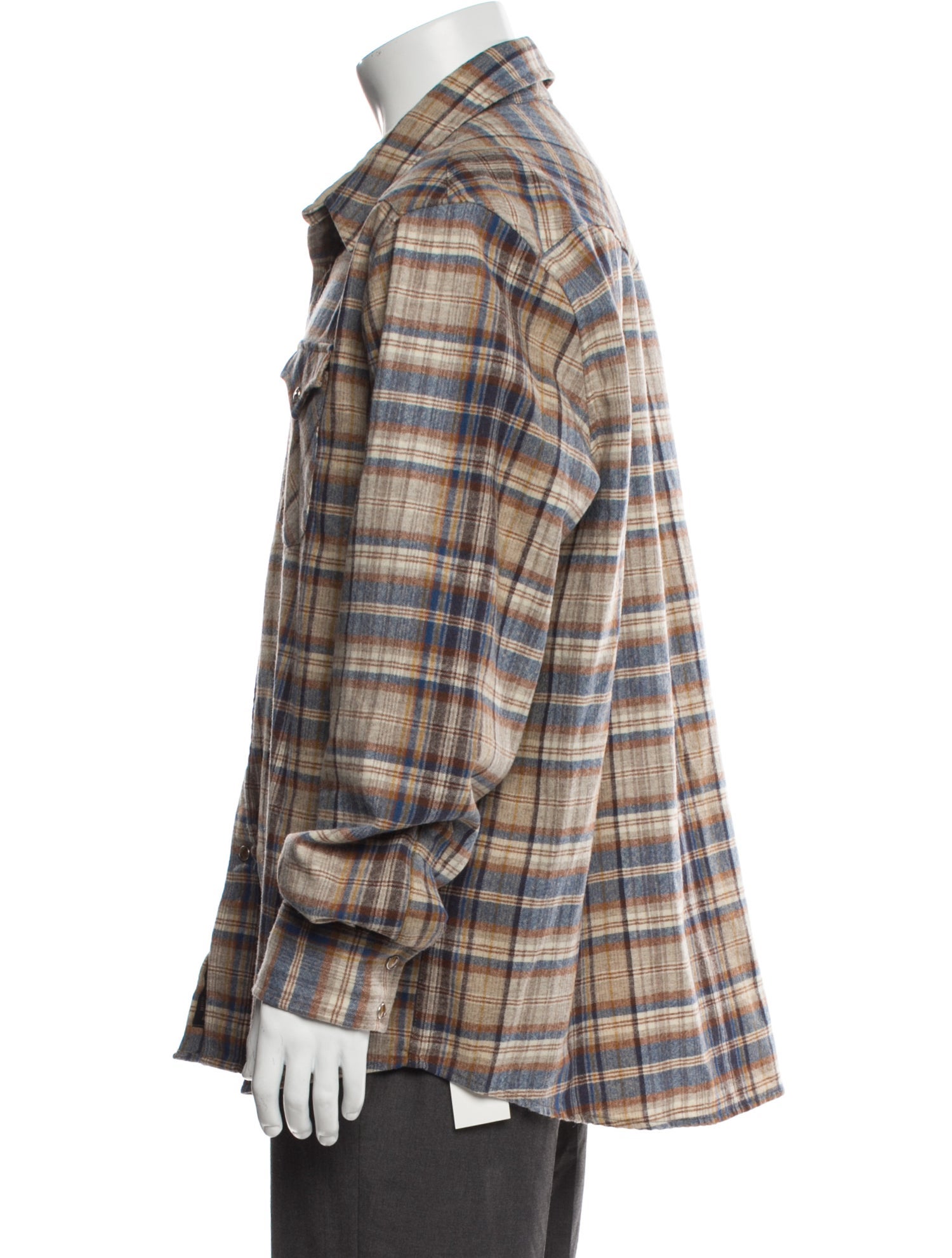 Pendleton Virgin Wool Plaid Print Western Shirt