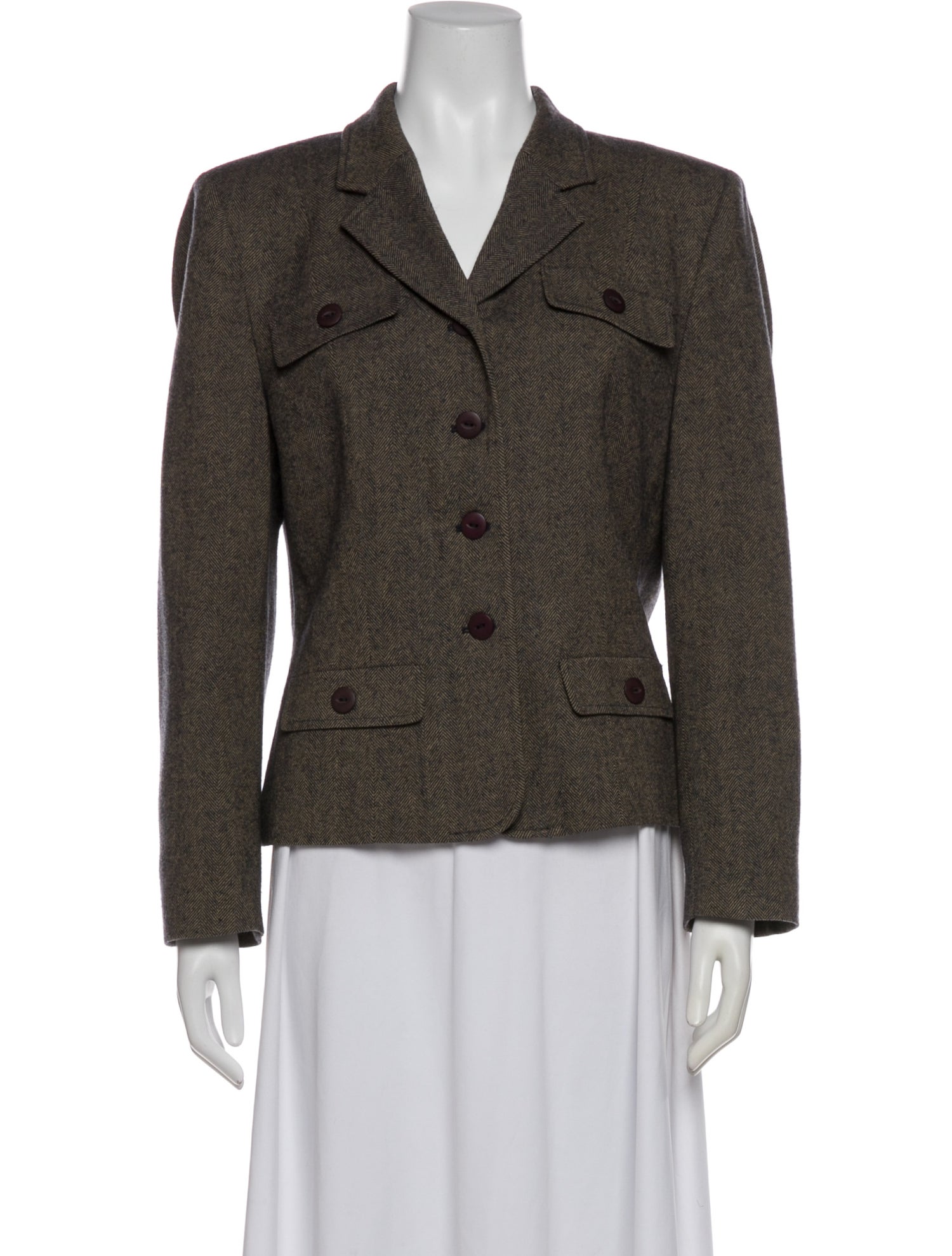 Pendleton Virgin Wool Tweed Pattern Blazer