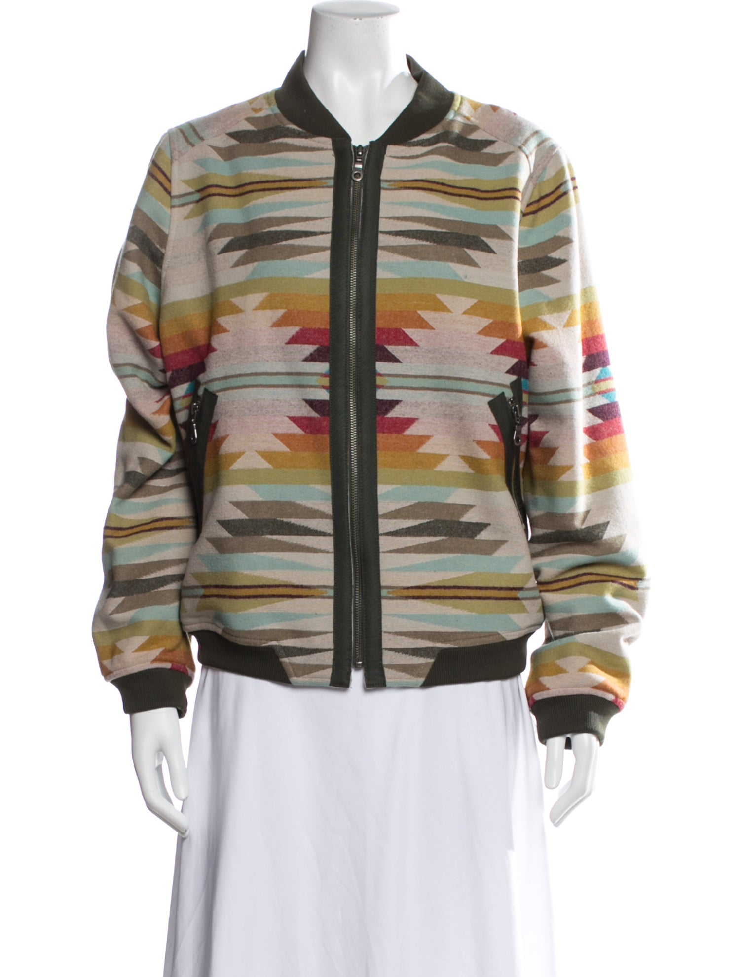 Pendleton Virgin Wool Printed Bomber Jacket