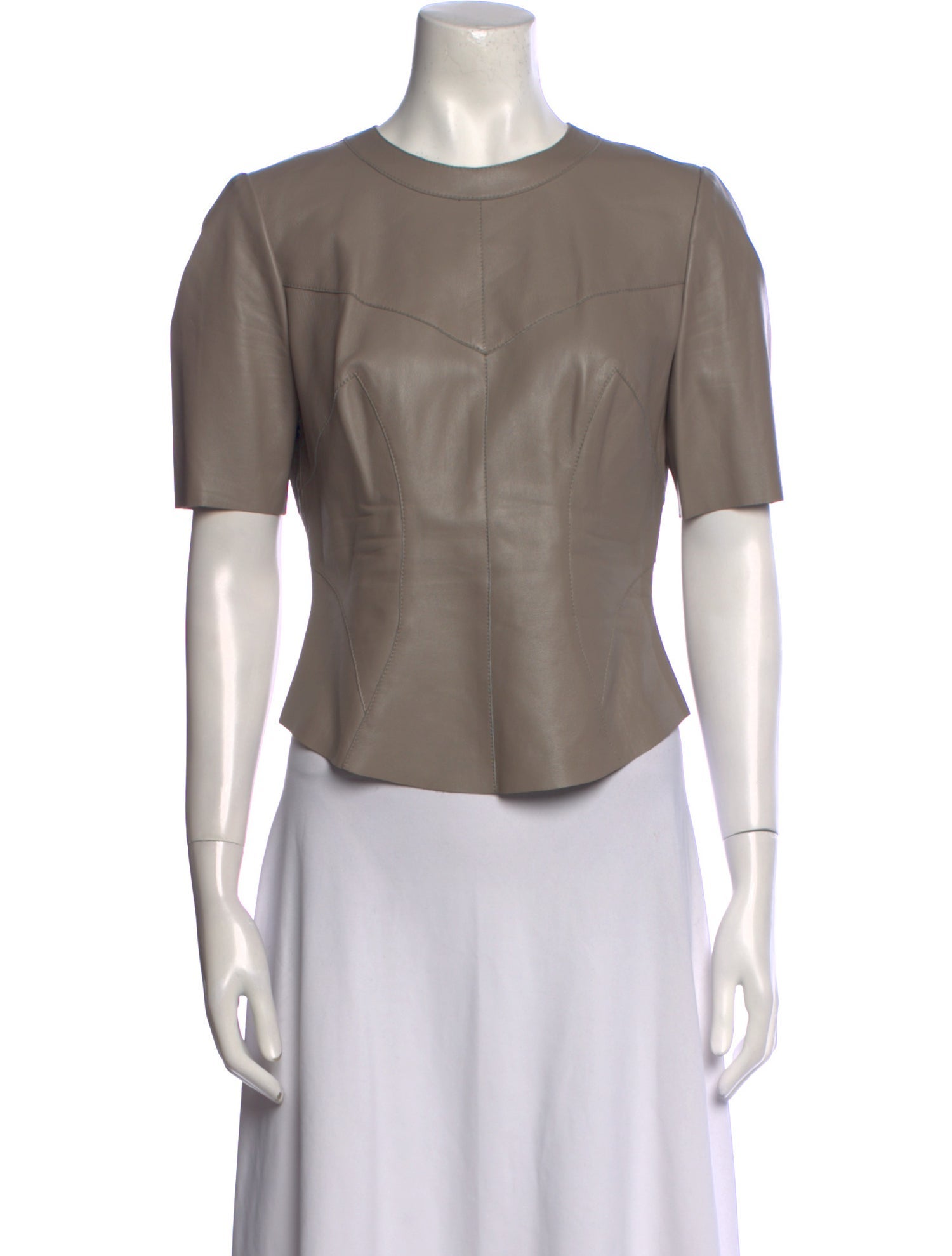 Pnina Tornai Crew Neck Short Sleeve Crop Top