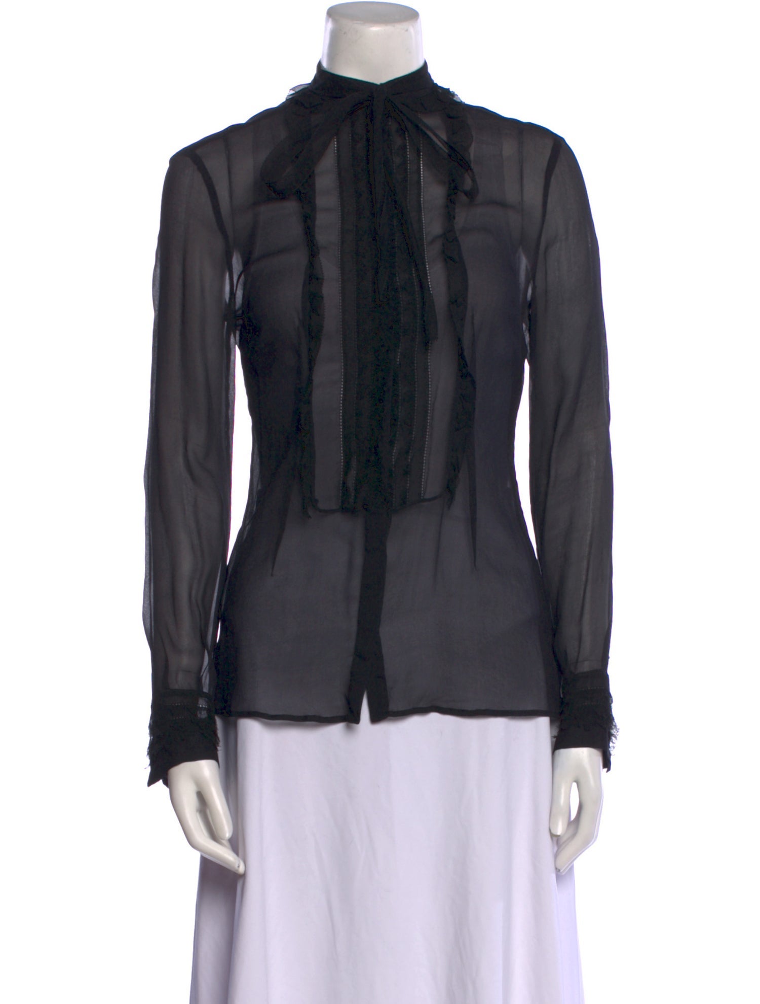 Pnina Tornai Mock Neck Long Sleeve Blouse